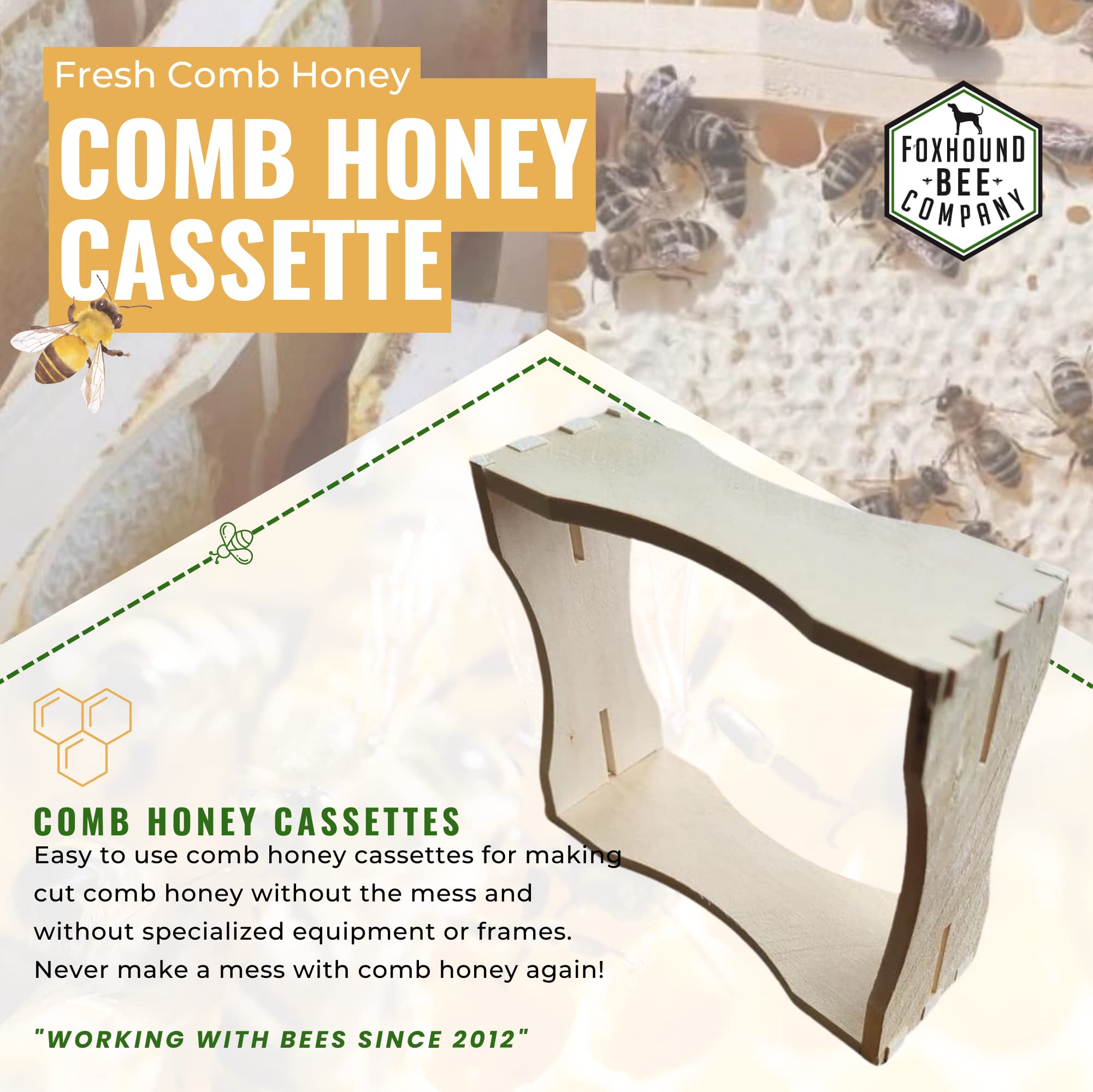 小物入れ honey-T Amazon.com: Foxhound Bee Co - Comb Honey Cassette for Making Pure