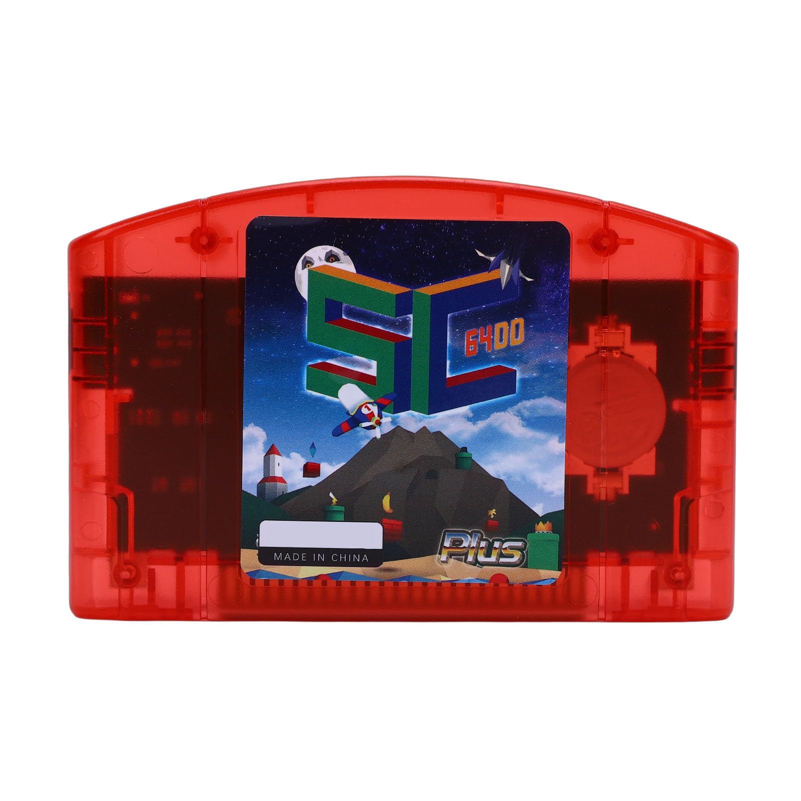 GOWENIC Cartuccia di Gioco Retro HD N64 da 64 MB |Scheda di Lettura Rapida Open Source con Salvataggio Automatico per Console N64 (Rosso Trasparente)