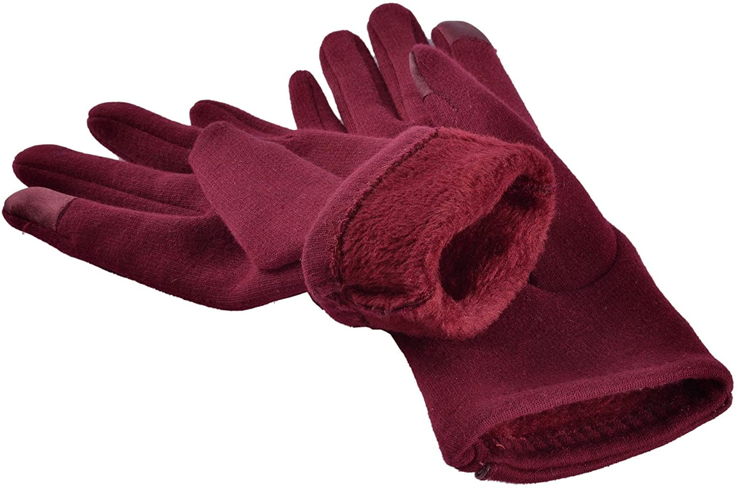 Guantes cálidos de invierno para mujer forrados a prueba de viento pantalla táctil