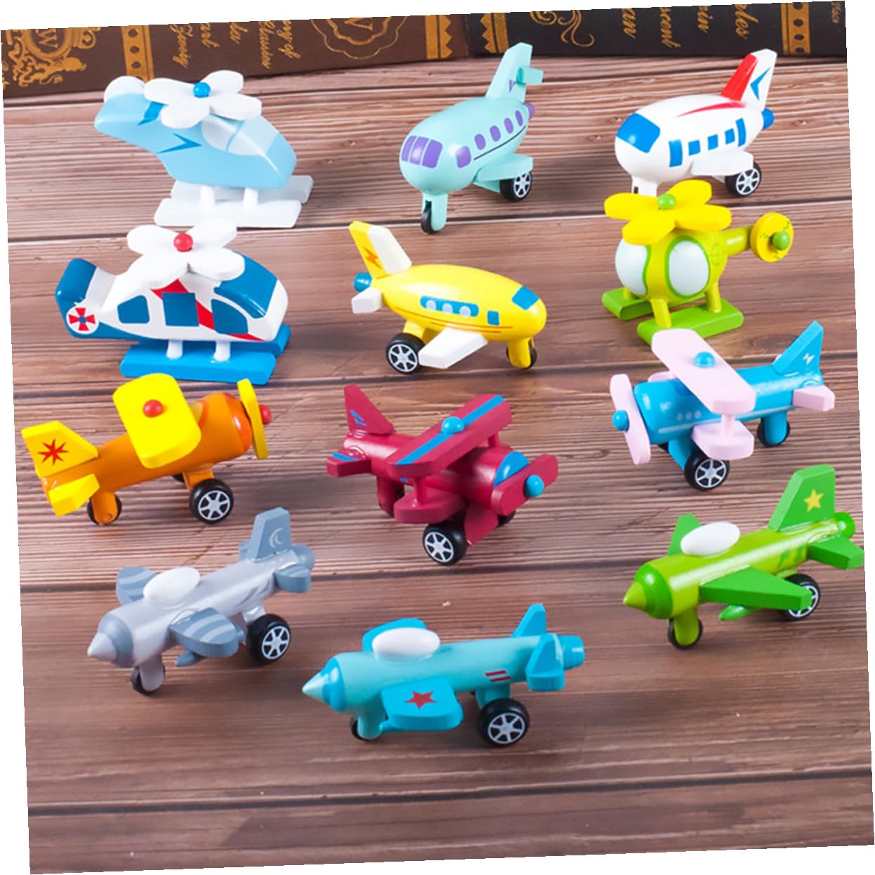 BESTonZON Mini Niños Juguete Avión para Piezas de Madera de 12