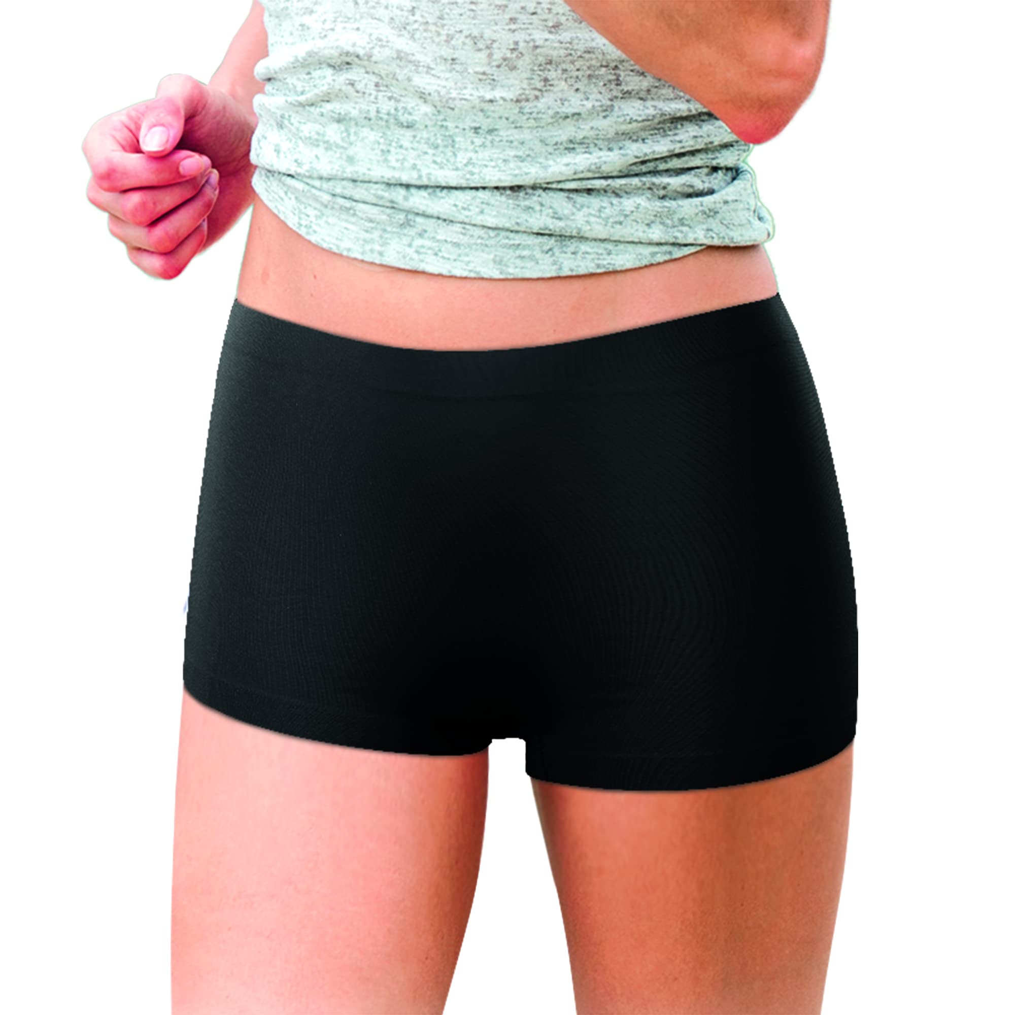 Thuasne - Shorty de Sport Thermoseam - Coutures Plates - Réduction des Frottements - Tissu Aéré - Maintien du Haut des Cuisses - Noir, XS
