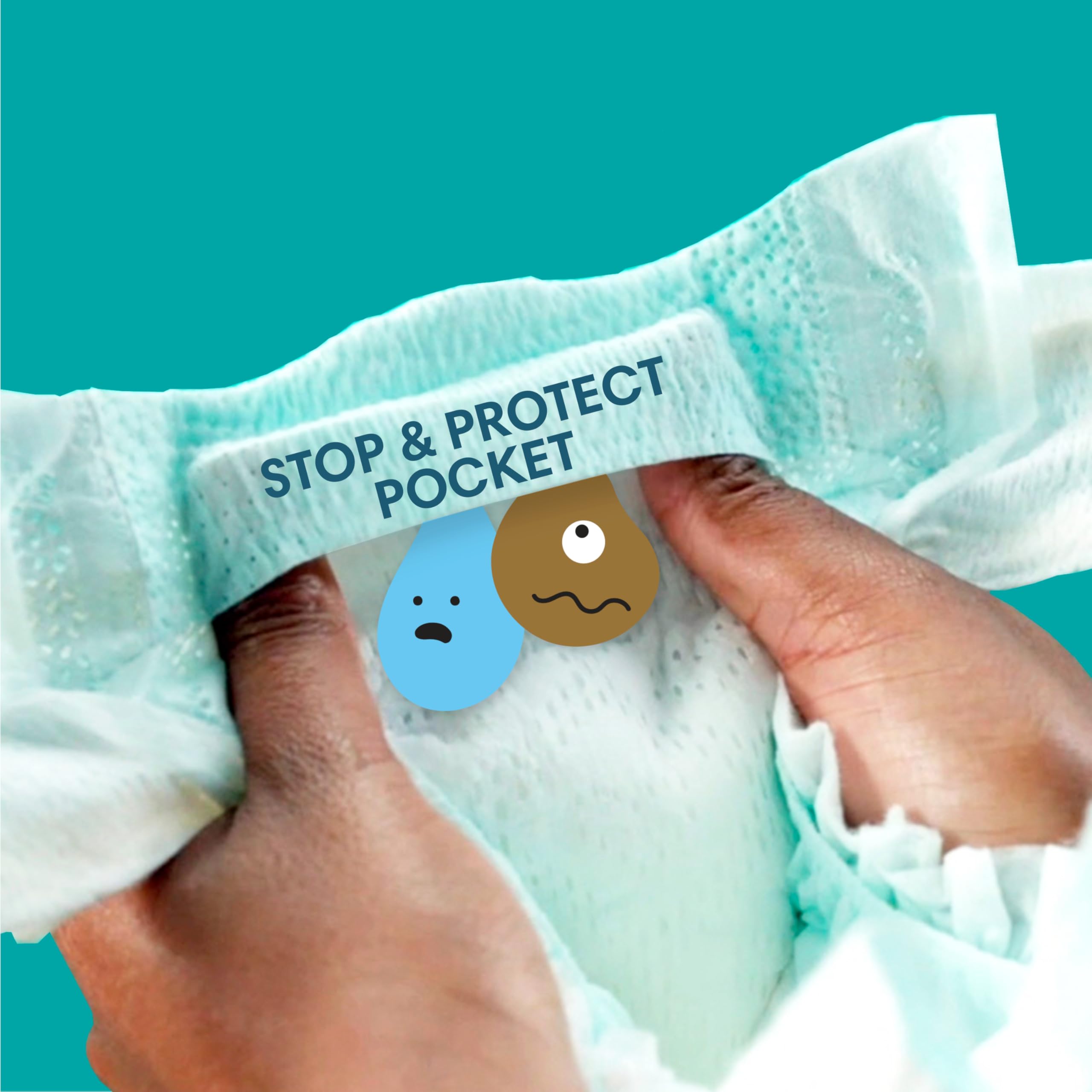 Pampers Pants Pañales, talla 6 (14-19 kg), paquete de 132 pañales, bolsillo de parada y protección a prueba de fugas en la parte trasera