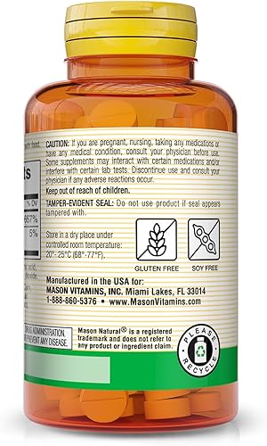 Miniatura 3 de MASON NATURAL Biotina 800mcg 60 Tabs (Vitamina H)