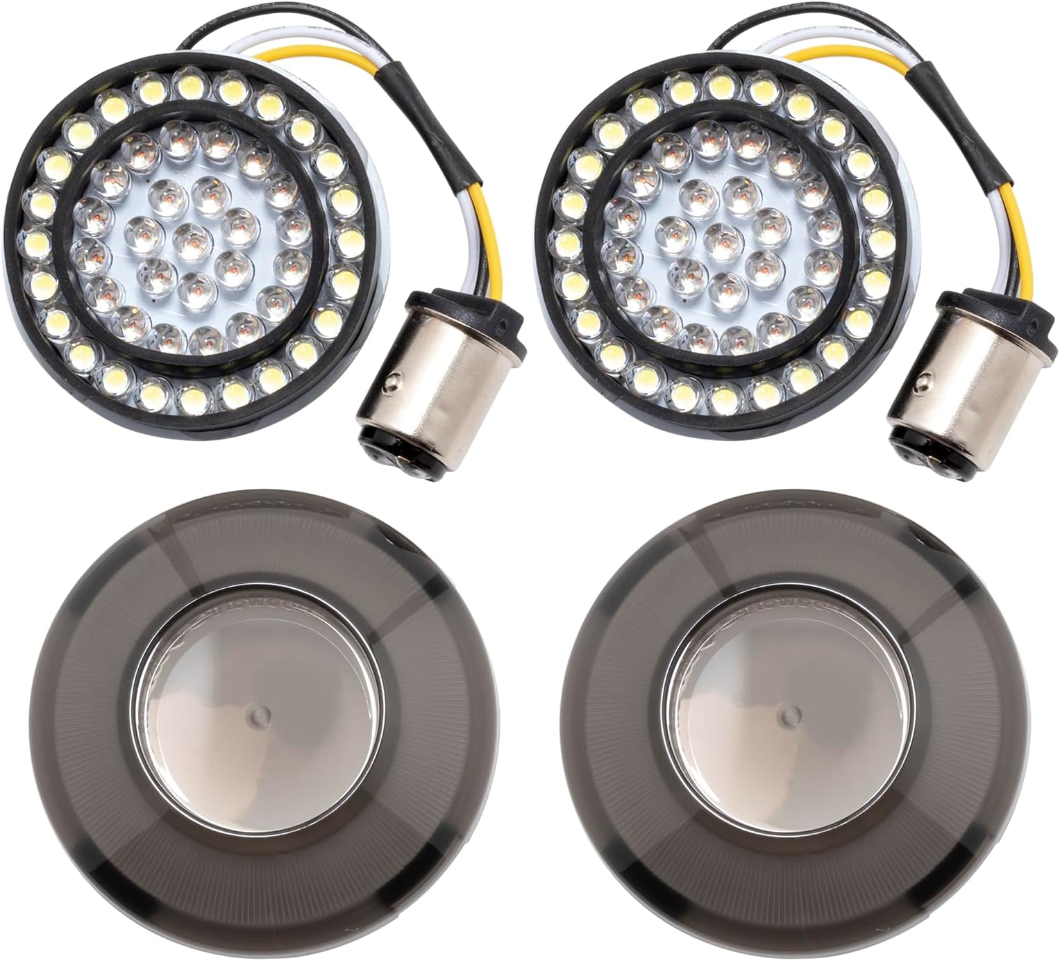 LED Halomaker™ Front Turn Signals 1157 Base with White Running & Amber Turn - Compatible with Harley Davidson