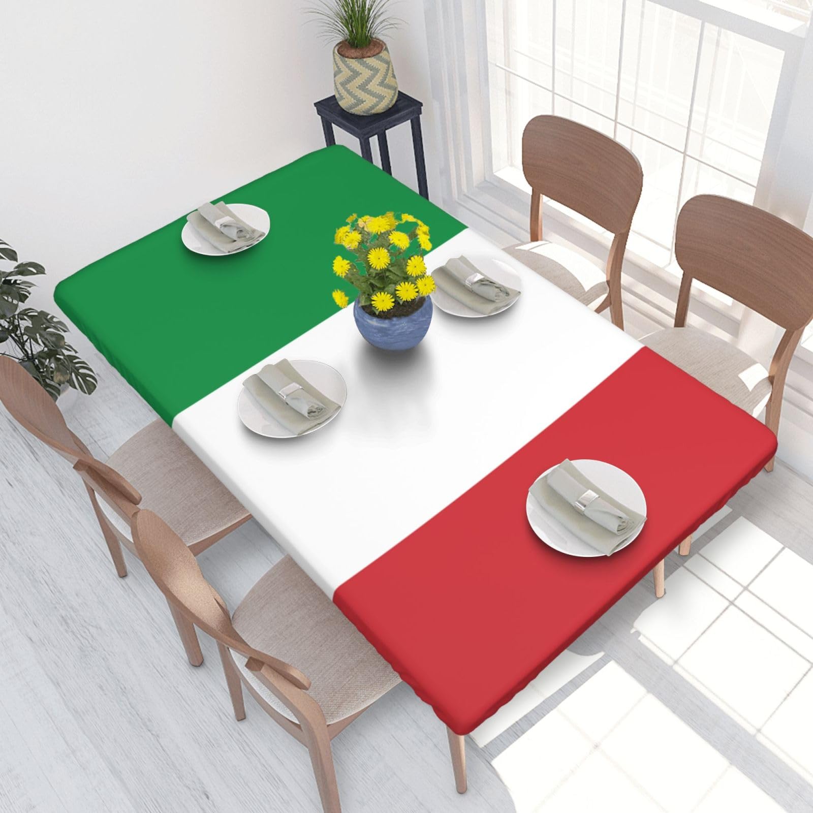BNVSADC italy flag Printed 4FT Tablecloth 122x76 CM Polyester Kitchen Water Resistant Table Cloth Dining Table Decoration Table Covers