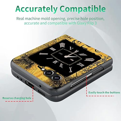 Miniatura 3 de Rossy Funda para Samsung Galaxy Z Flip 5 para Samsung Z Flip 5 5G (2023) con tablero Ouija Patrón espeluznante elegante para mujeres y hombres,