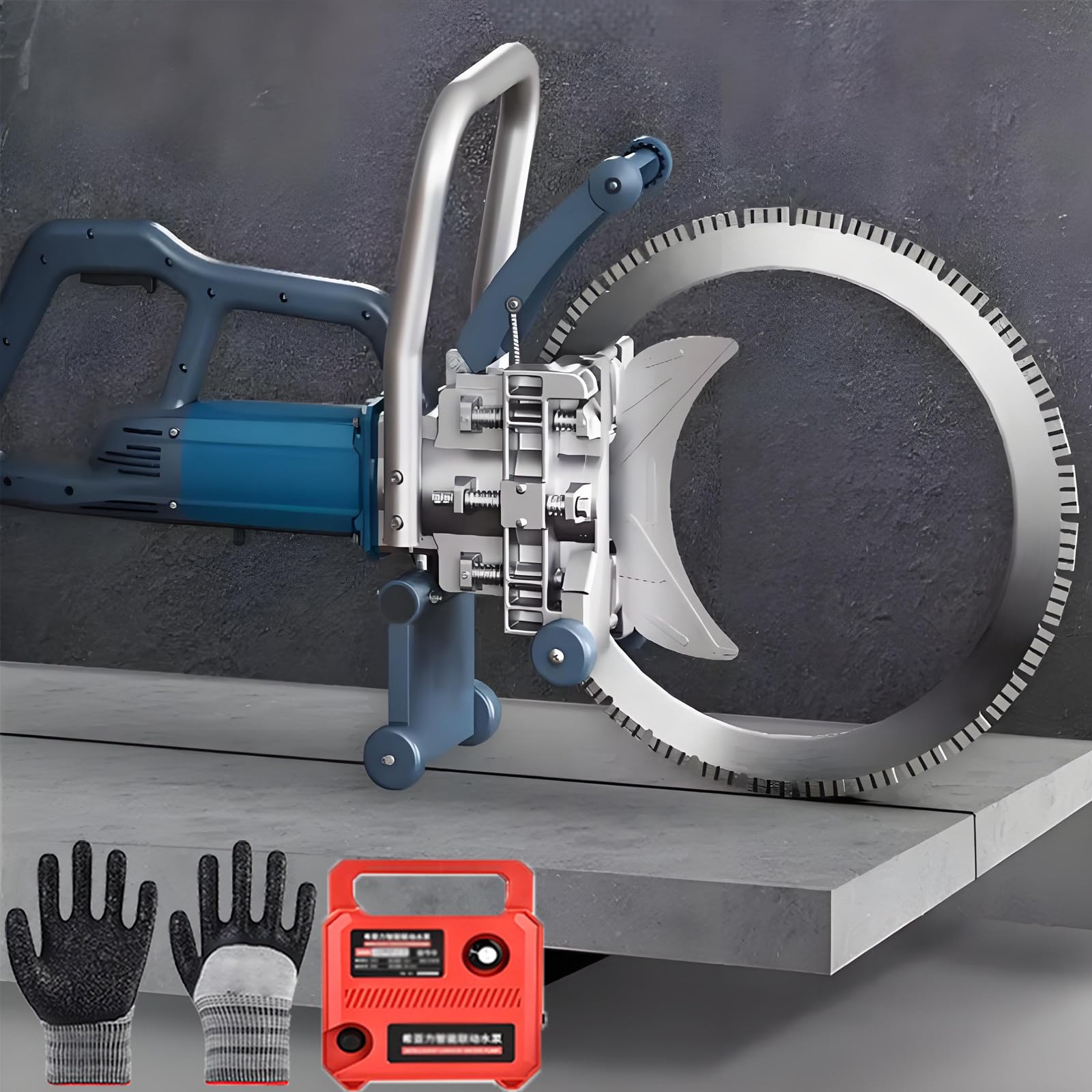 ErShangMao 8800w Electric Concrete Ring Saw - 3000rpm Brushless Wall Groove Cutting Machine With Water Fed Dust Suppression For Stone & Reinforced Concrete Pro Grooving Tools Cutting40cm
