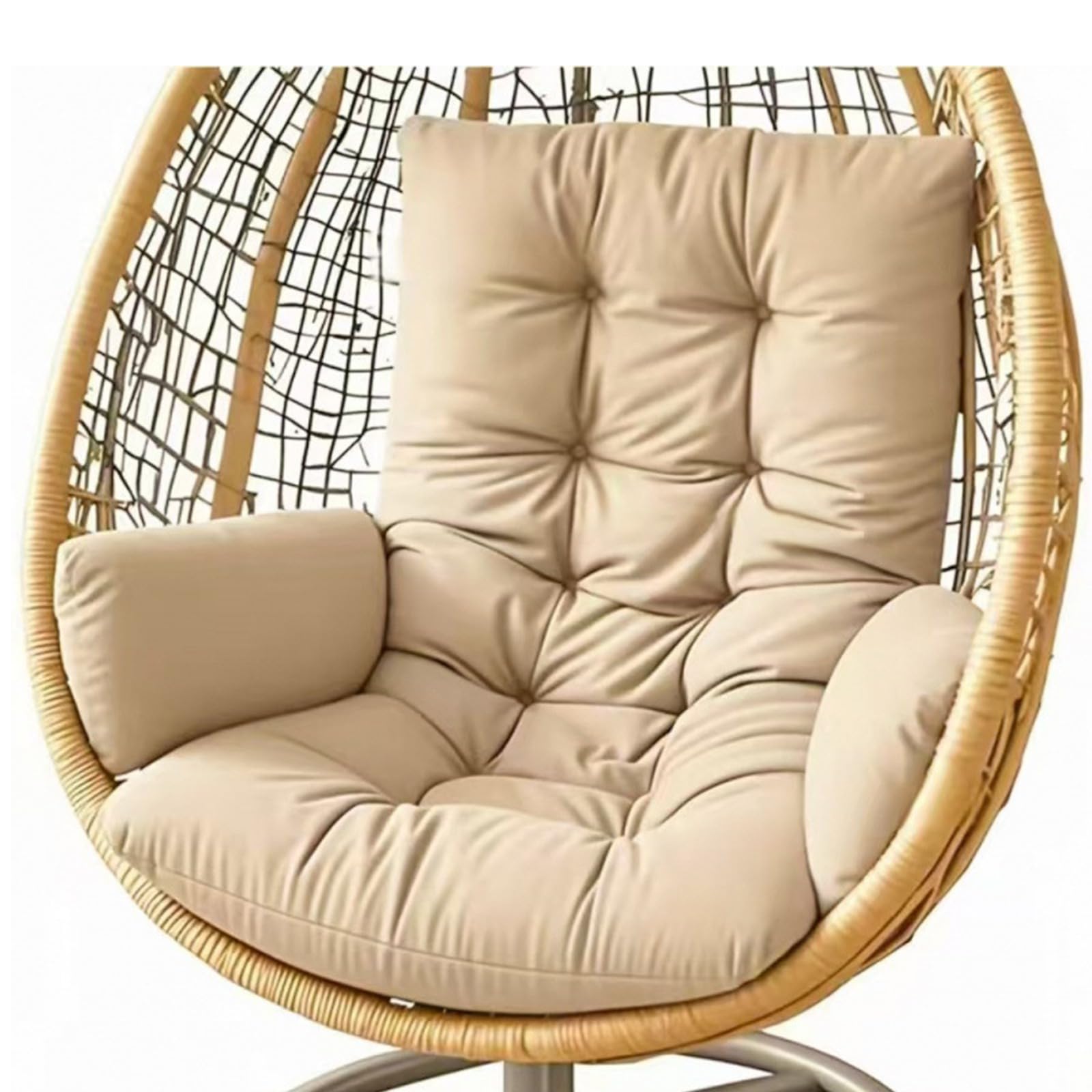 Coussin Fauteuil Suspendu, Coussin de Jardin, Coussin de Remplacement pour Chaise D'oeuf Suspendue Intérieur et Extérieur, Coussin Balancelle, pour Terrasse, Jardin