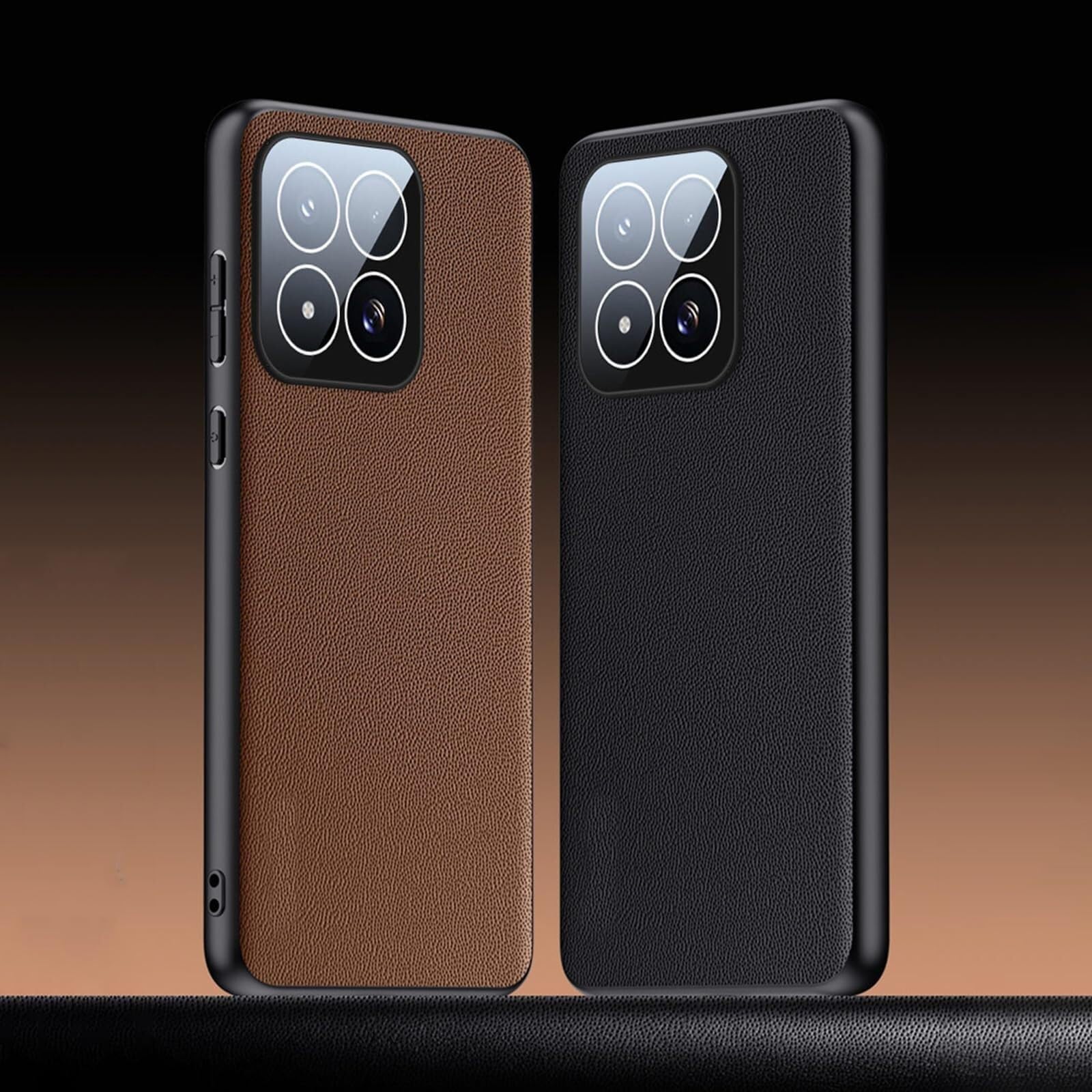 Générique Coque pour Xiaomi 17Max, d'affaires en Cuir Mince, Protection D'objectif Intégrée Coque