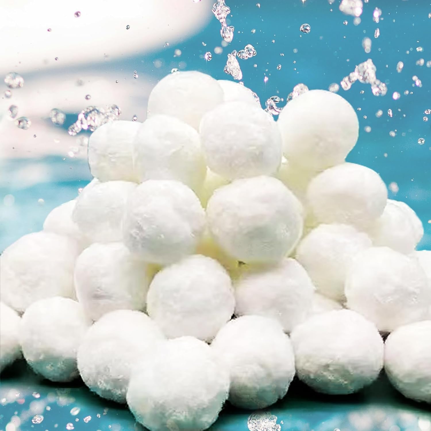 3.1lb Pool Filter Balls for Sand Filter, Reusable Swimming Pool Filter Sand Alternative, Microfiber Filter Media Balls for Aquarium Tank, Pools Sand Filters Systems, Lasts for Several Seasons