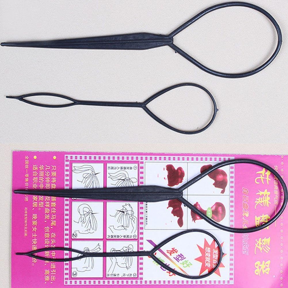 Hotportgift Huiles et Bien-être Black Topsy Tail Hair Braid Ponytail Maker Styling Tool