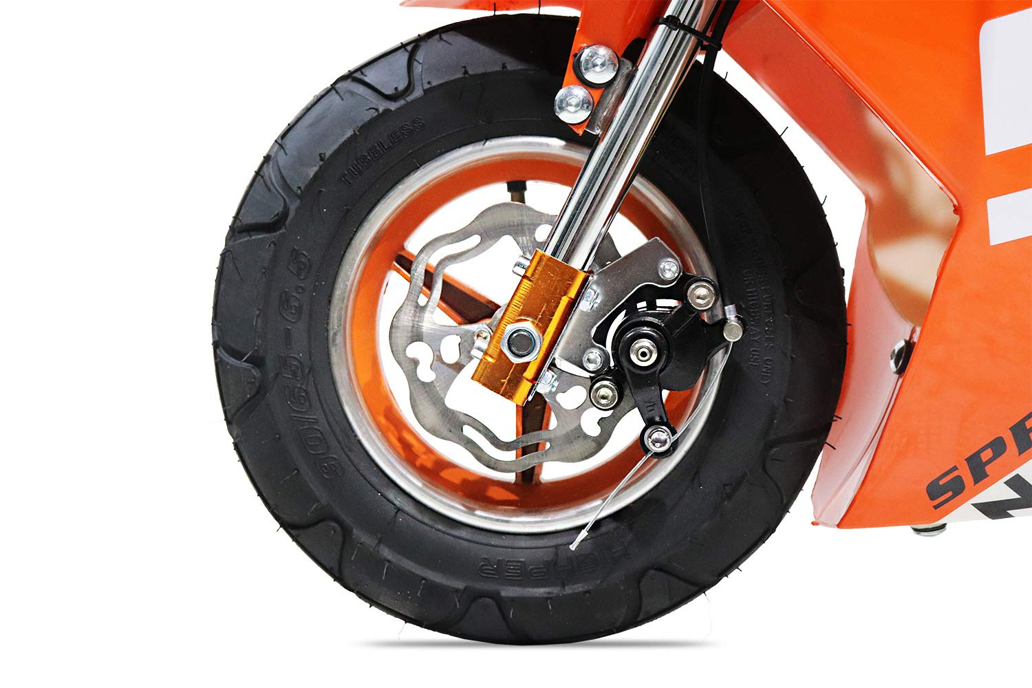 Minimoto Tribo Arancio Motore 2 tempi 49cc per Bambini Motore a scoppio raffreddato ad aria