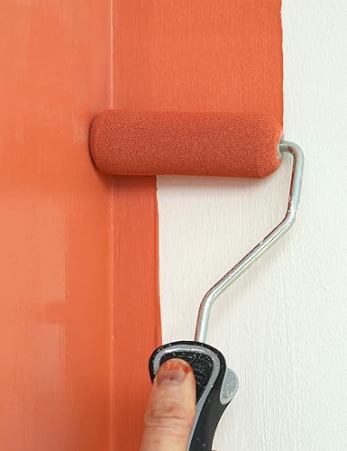 Miniatura 2 de ROLLINGDOG Rodillo de pintura de espuma, rodillo de espuma de 4 pulgadas, cubiertas de rodillo de pintura pequeñas para pintar paredes o muebles