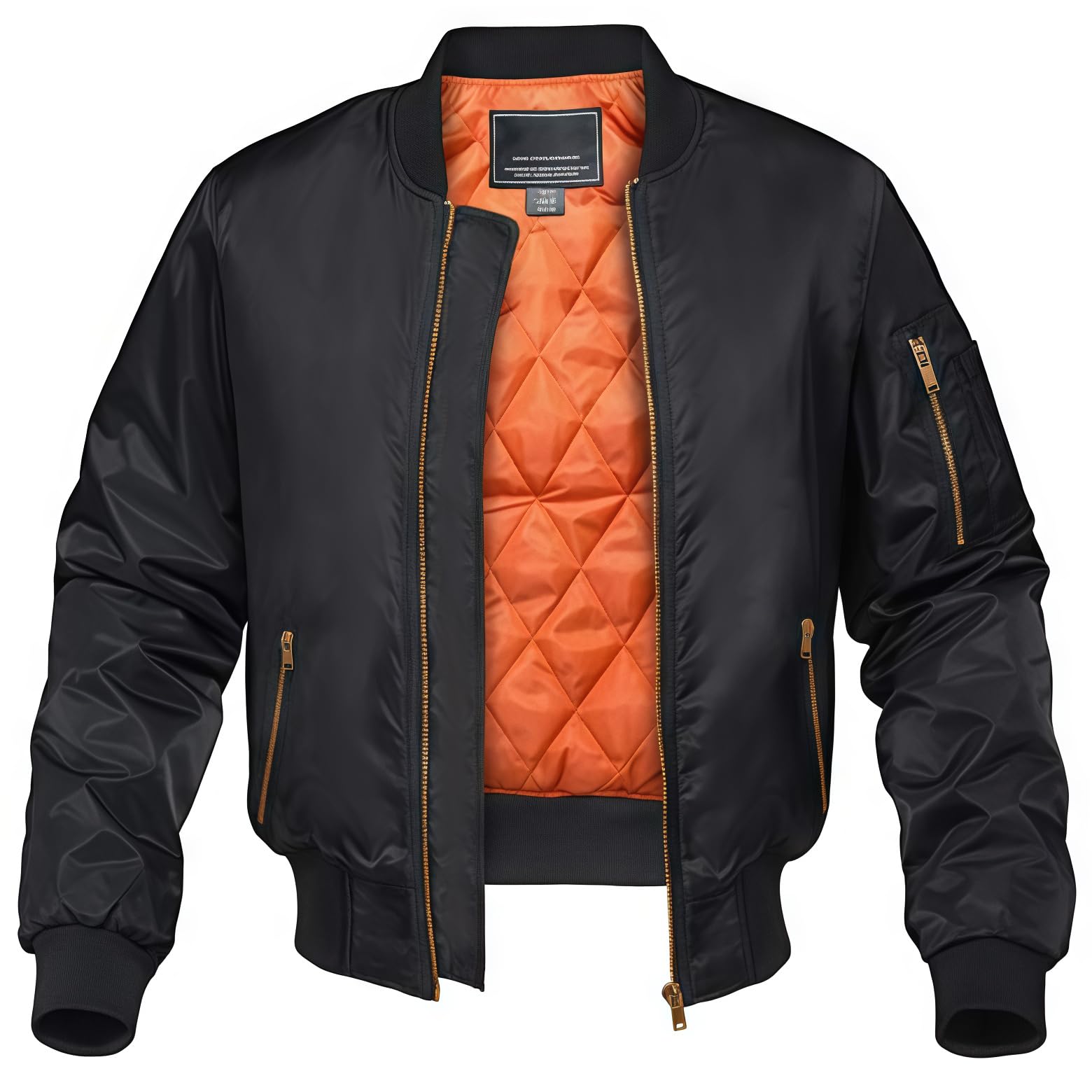 Bomber Jacket Men Winter Military Flight Jacket Windproof Warm Cargo Coats with 4 Pockets-image-11
