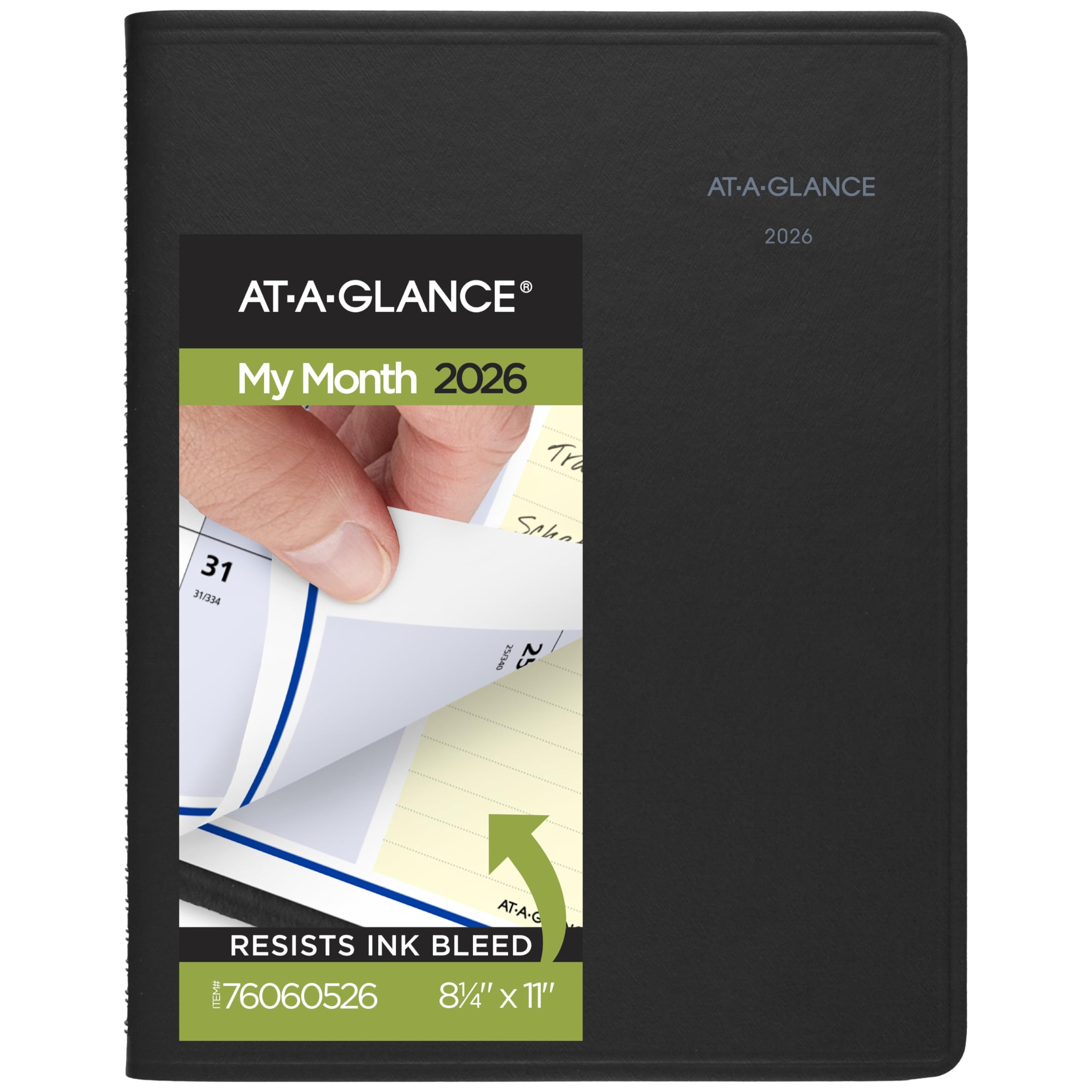 AT-A-GLANCE Terminarz miesięczny, 21 x 28 cm, duży, QuickNotes, czarny (76060526)
