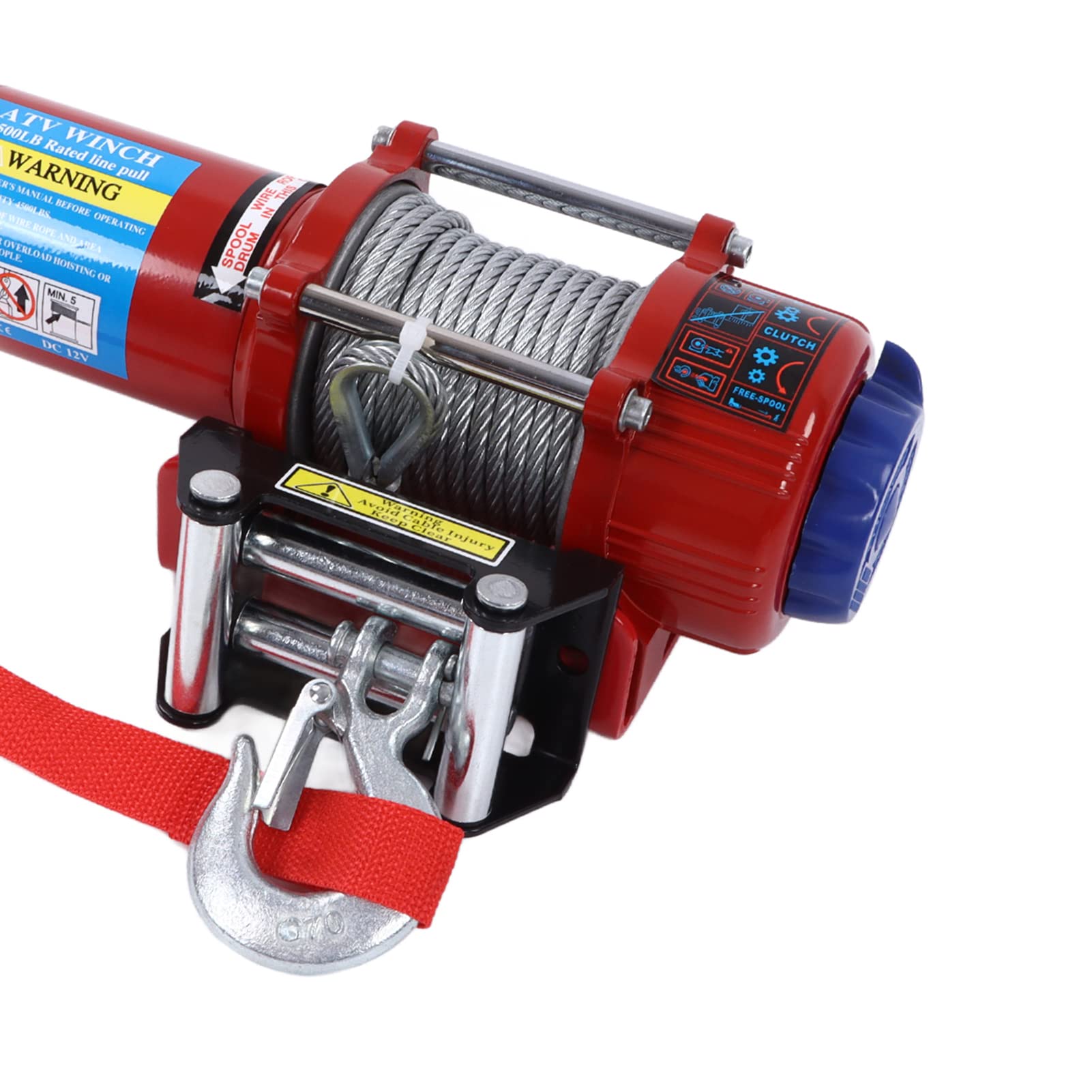 Cocoarm Zestaw Wciągarki 4500lb 12 V Wciągarka Holownicza z liną stalową Przekładnia Różnicowa Przekładnia Planetarna Mechaniczny Hamulec do Samochodów Osobowych Ciężarówki Jeepy i Przyczepy