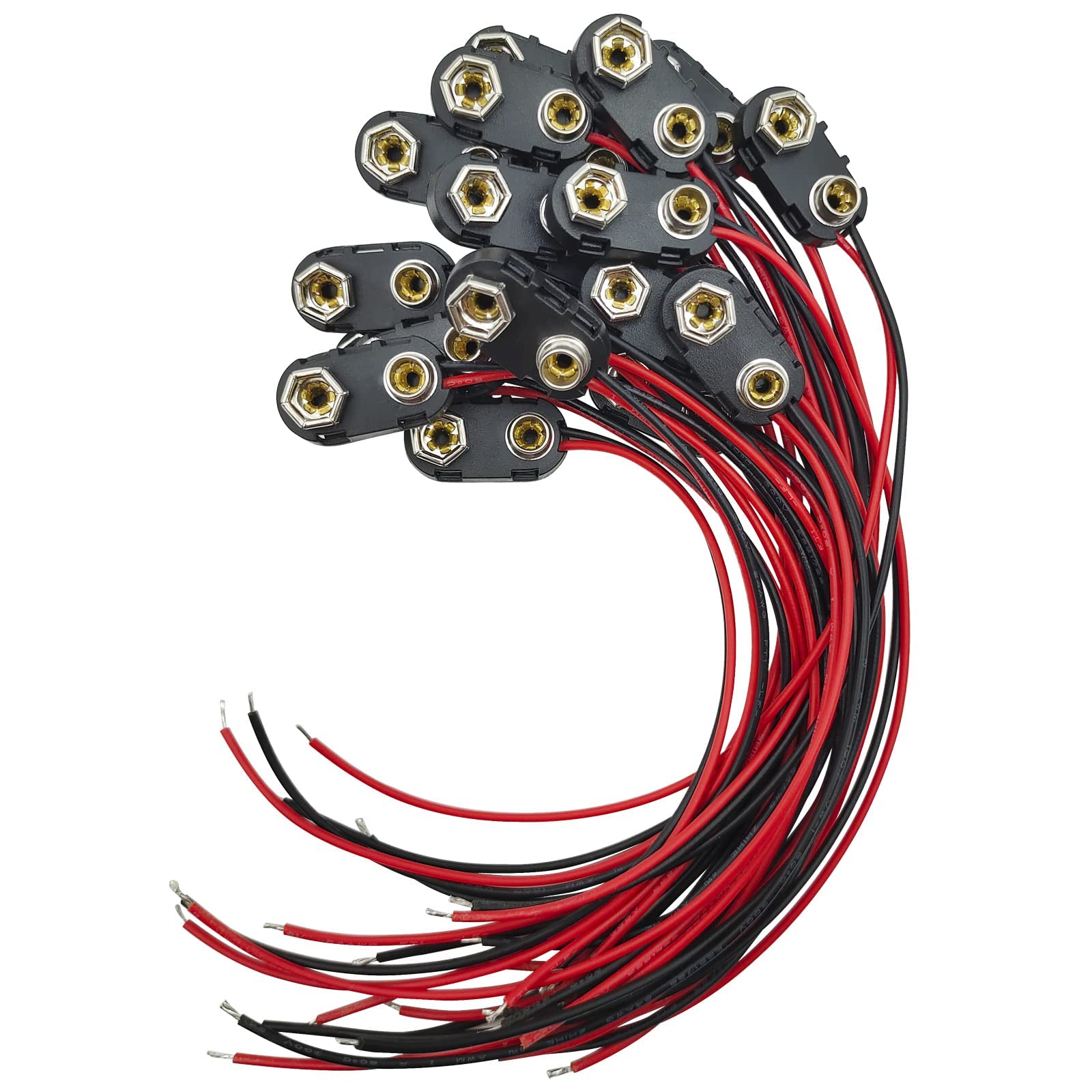 VWEICYY 9 Volt Battery Connectors 20 PCS I-Type