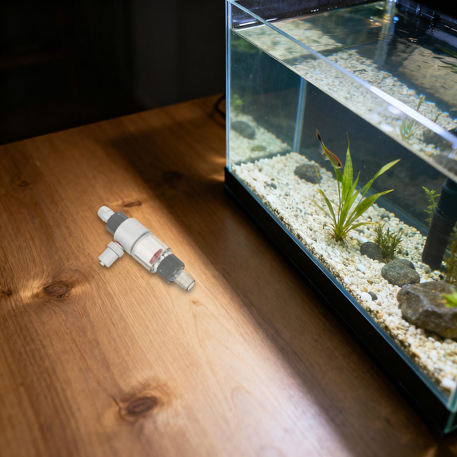 Diffusore Co2 per Acquario Piantumato, Atomizzatore Esterno | Design Nano Bolle, Installazione in Serie, Acrilico e Lega di Alluminio, Argento