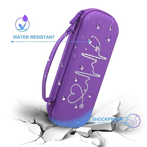 Vista 73 de BOVKE - Funda de transporte para estetoscopio Littmann Classic III 3M, espacio adicional para martillo Taylor Percussion Reflex y linterna LED Negro