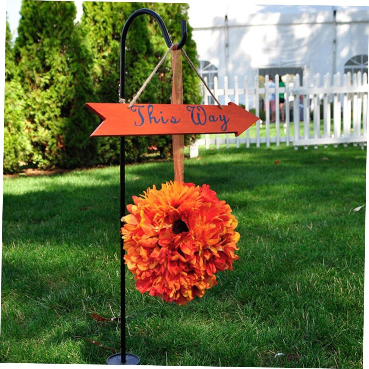 BESPORTBLE 6pcs Outdoor Solar Garden Stake Hooks Shepherds Hooks for Hanging Lights Planters Wind Chimes Easy to Install