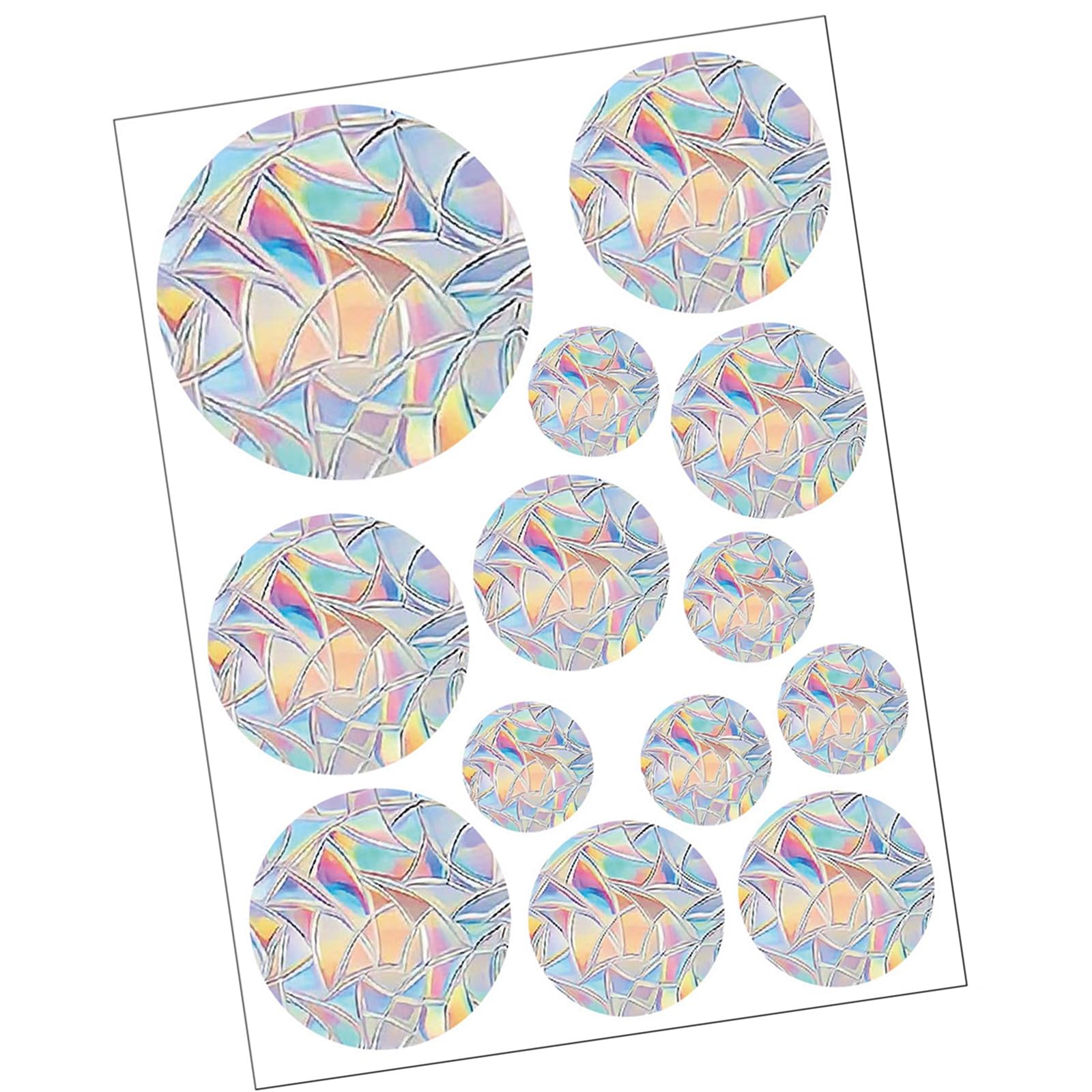 Sisyeuo Prismatics Window Decal PVC Anti-Collision Sticker Bird Protections Window Clings Rainbow Door Glass Stickers Stop Birds Bird Decal Anti Collision Cling