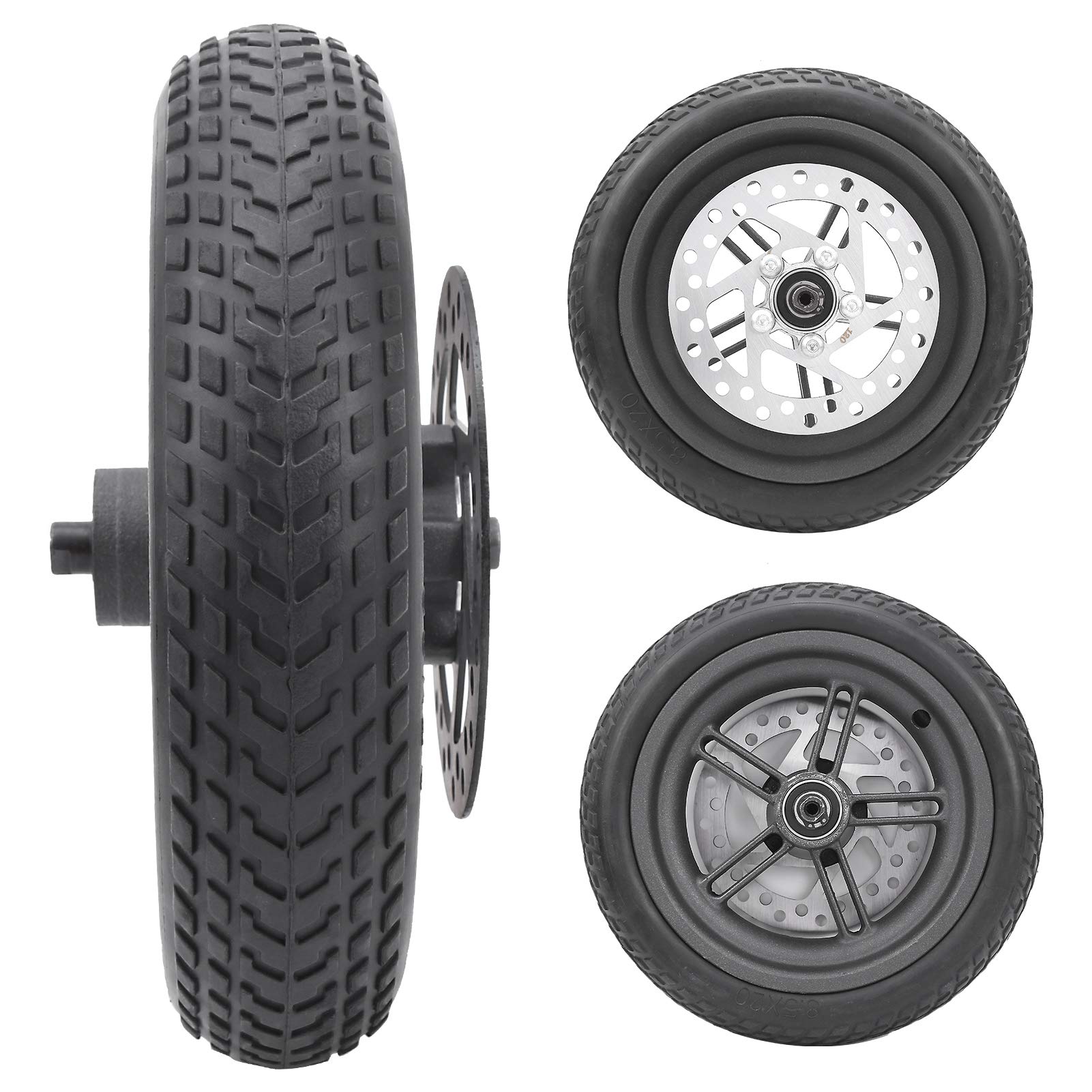 BuyWeek Roue Arrière de Scooter Électrique pour Xiaomi Pro, Roue Arrière de Trottinette Électrique 8,5 Pouces avec Pneus Creux et Frein à Disque 120 mm