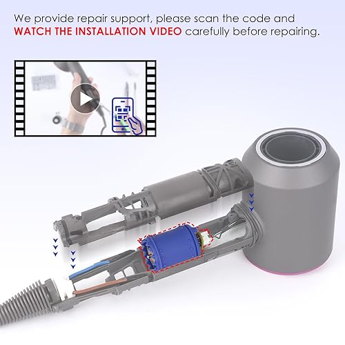 Miniatura 6 de Motor de secador de pelo compatible con modelos Dyson Supersonic HD01 HD02 HD03 HD04 HD07 HD08 HD12 HD15, accesorios de reparación del motor del