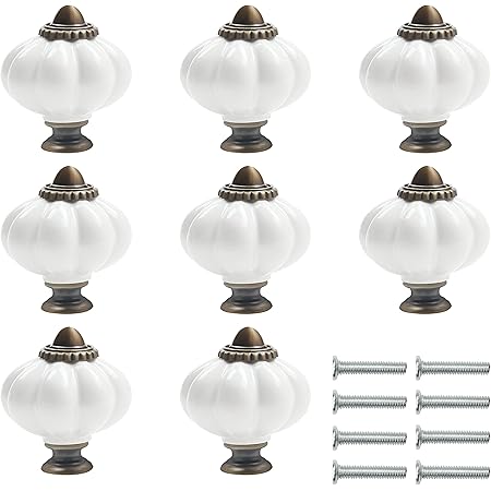 8er Antik Design Weiss Porzellan Möbelknöpfe Griffe Knauf MöbelKnopf