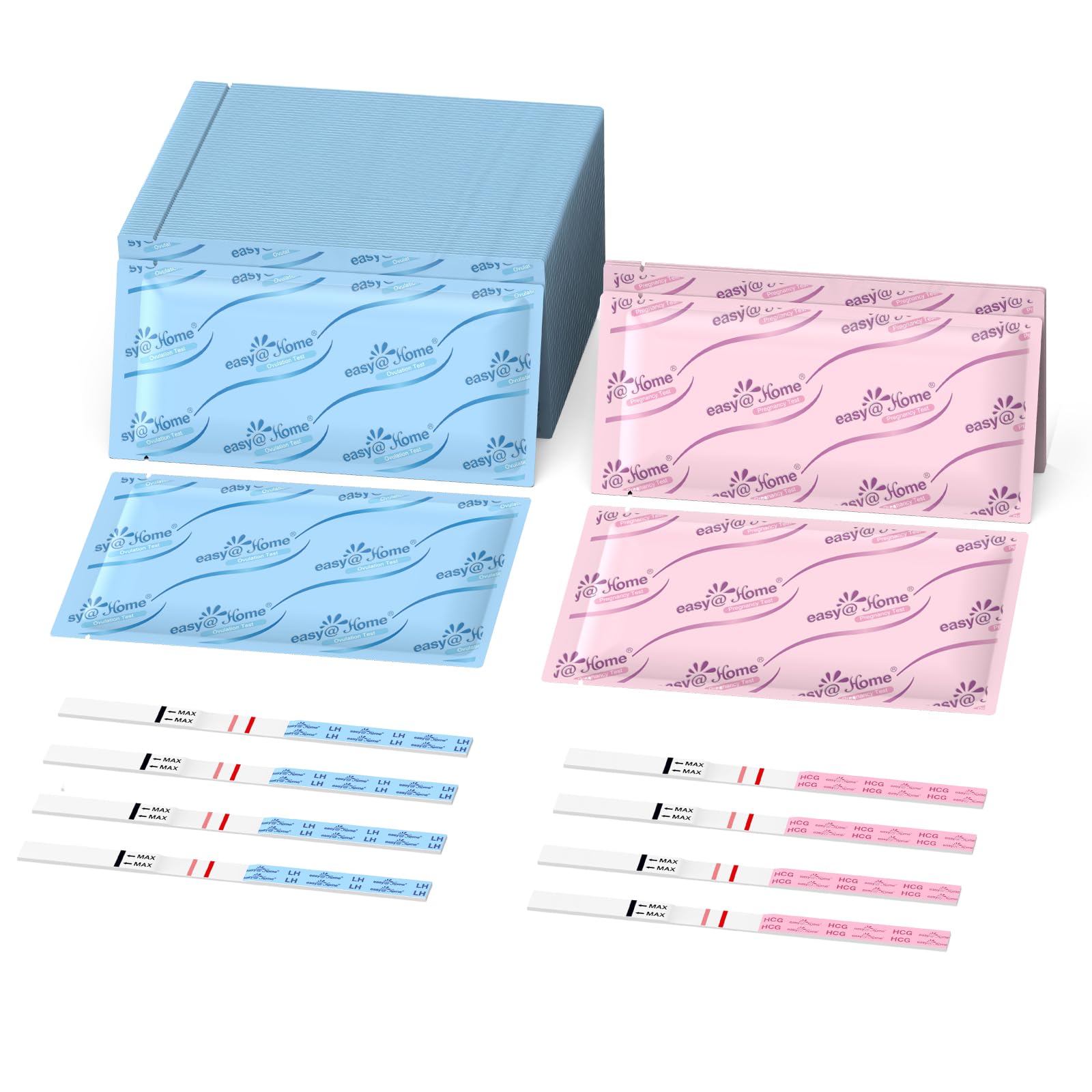 Easy@Home Ovulation and Pregnancy Test Kit: 100 LH Ovulation Test Strips and 5 HCG Pregnancy Test Strips Powered by Premom App for Women Trying to Conceive-image-39
