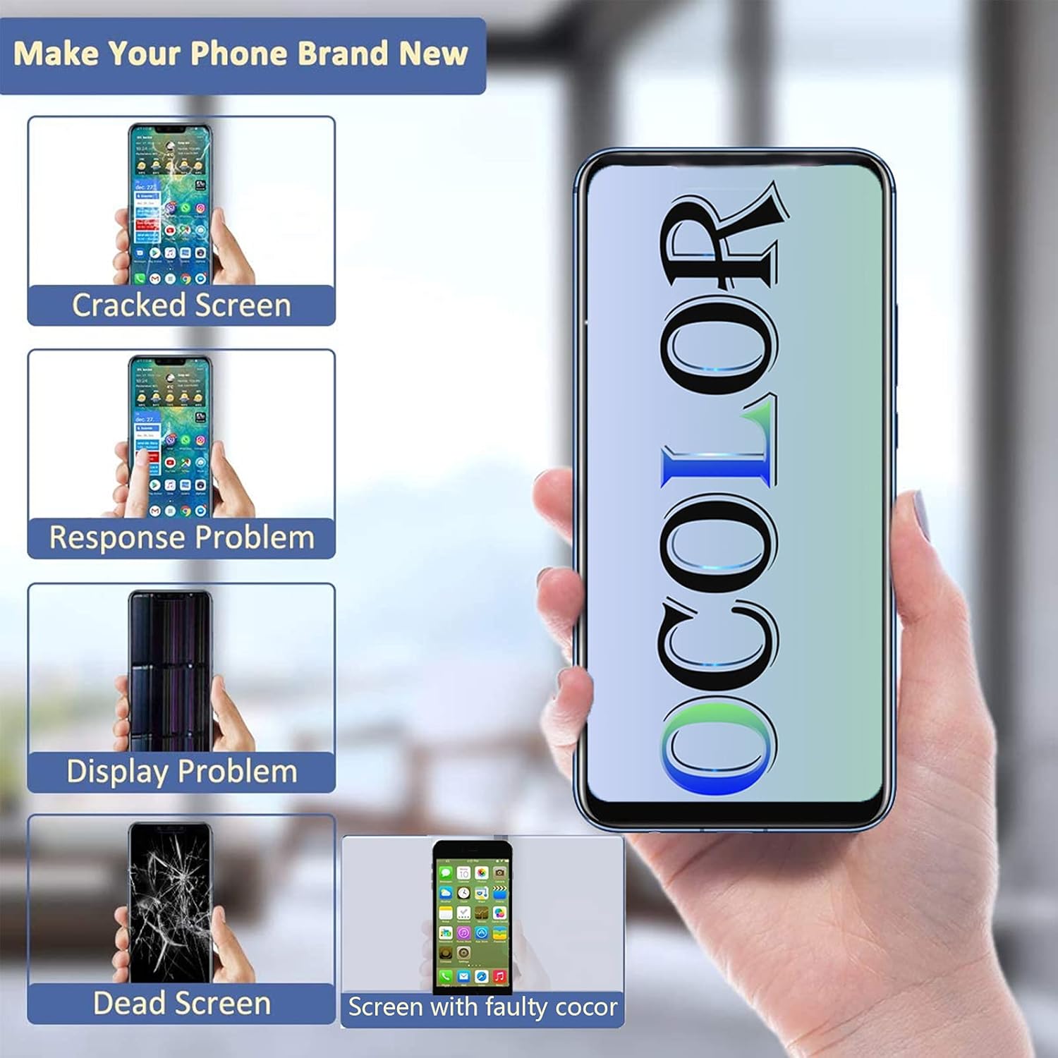 Flash Deals - 70% OFF OCOLOR Screen Replacement for Samsung Galaxy A11 A115 A115F A115M A115F/DS LCD Display Repair Parts Touch Screen Digitizer Assembly with Tools + 1 Piece Tempered Glass Film (with Frame)