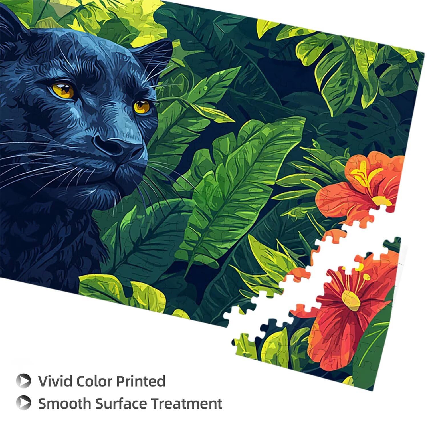 Puzzle para Adultos 1692 Piezas, La Selva de la Pantera Negra Puzzle, Desafiante, Rompecabezas Encajan Perfectamente, Letras en la Parte Posterior, Regalo para Personas Mayores (179x31cm) v-344