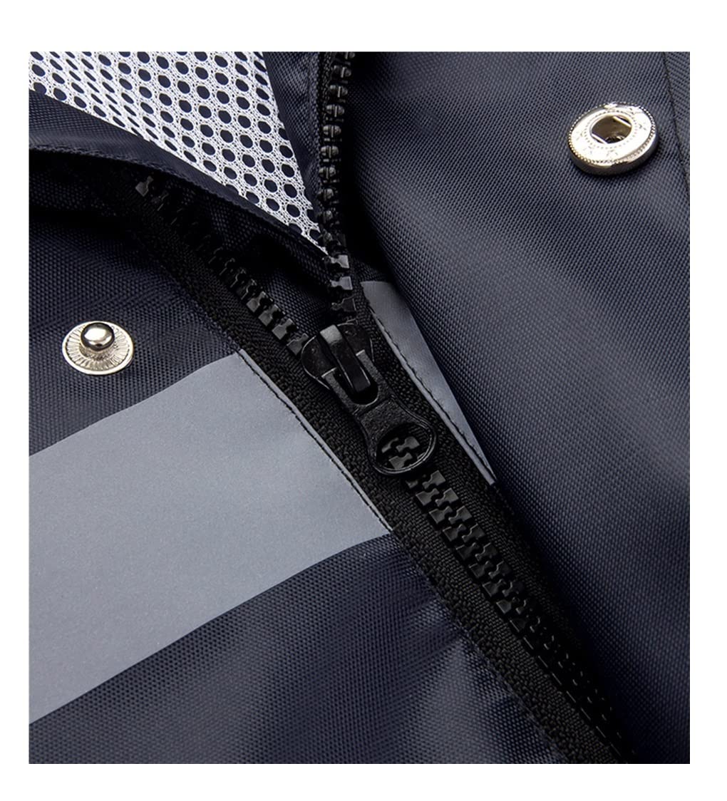 Habrur Raincoat Poncho Long Full Body Rainproof Jacket Men Women Outdoor Waterproof Rain Poncho Reflective Rain Coat (Color : Green, Size : X-Large)