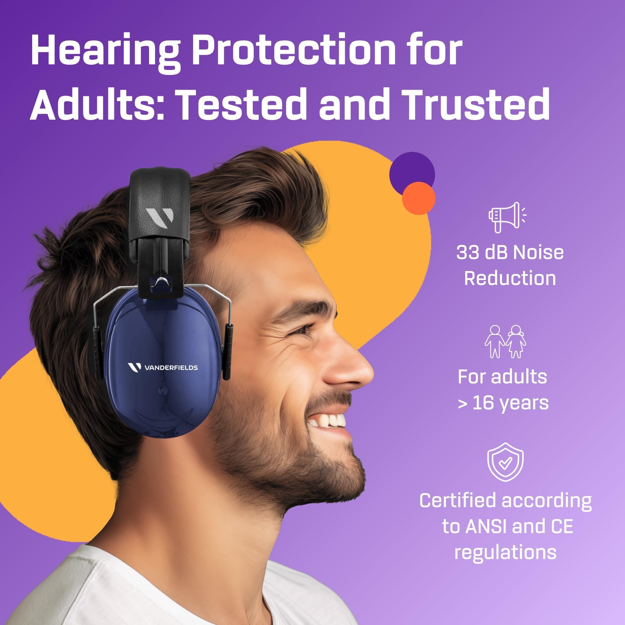 Noise Reduction Earmuffs - 35dB Protection -2