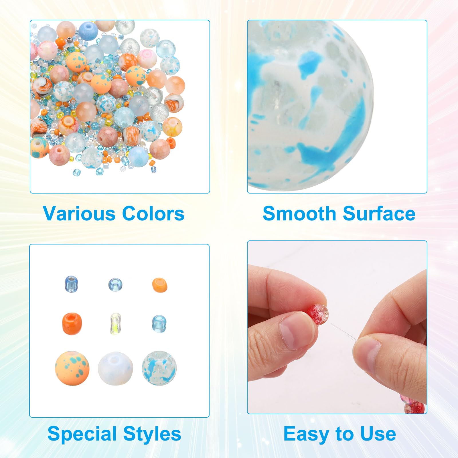 PATIKIL 2-8mm Assorted Glass Resin Beads - Image 3