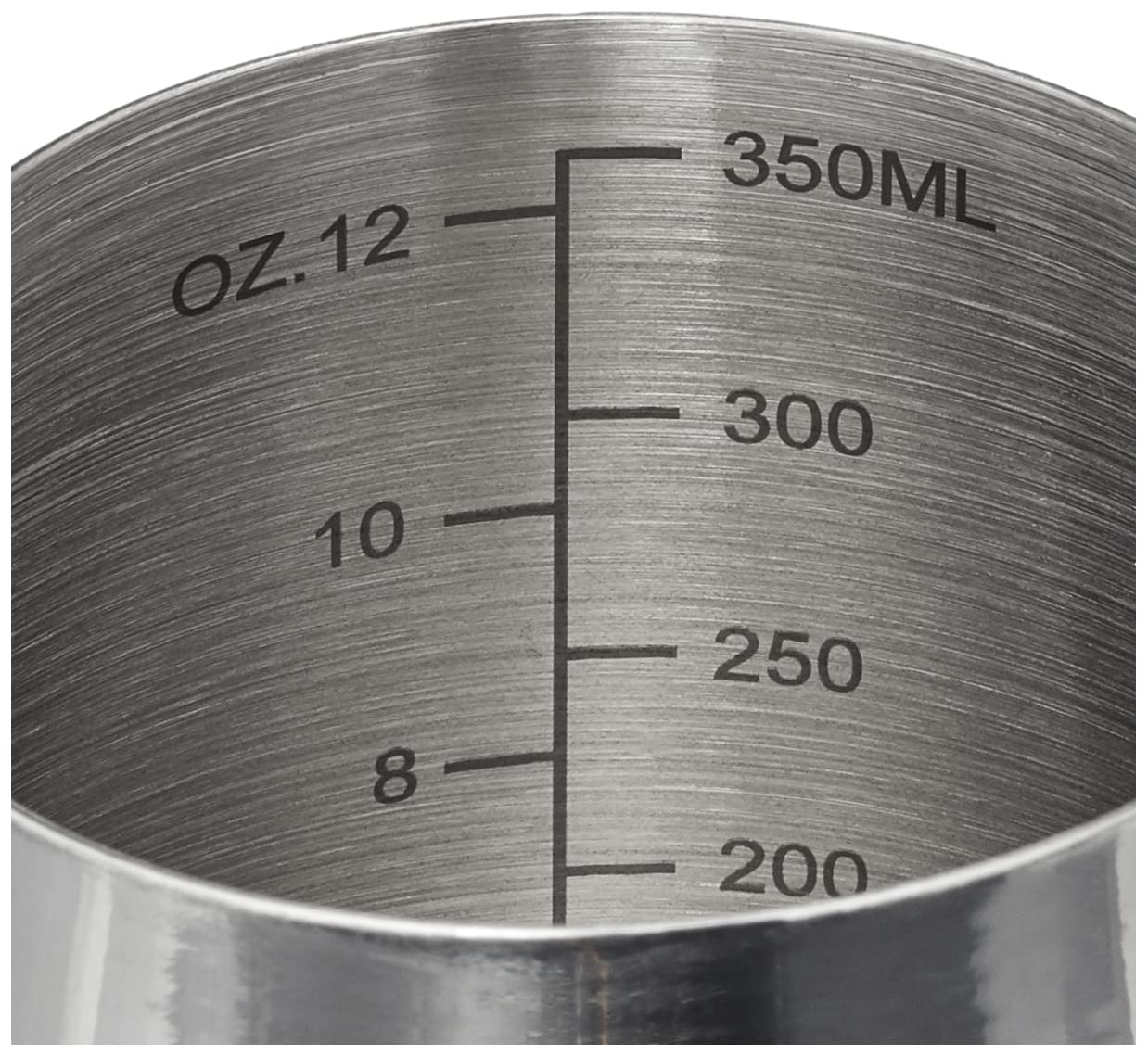 ITALPARTS Bricco Latte Professionale Acciaio Inox 300 ml Lattiera Bricco Latte Bar Milk Jug (300 ML)