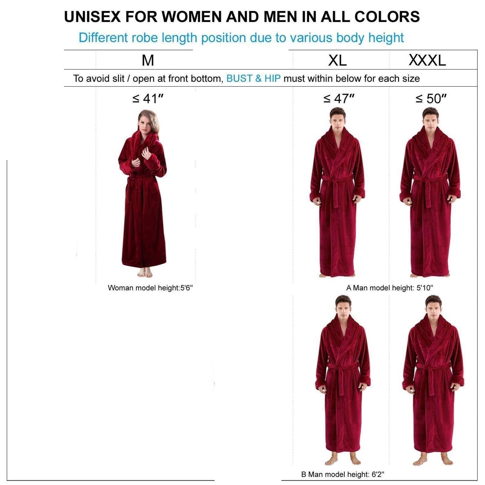Vestaglia ultra lunga in peluche da donna e da uomo