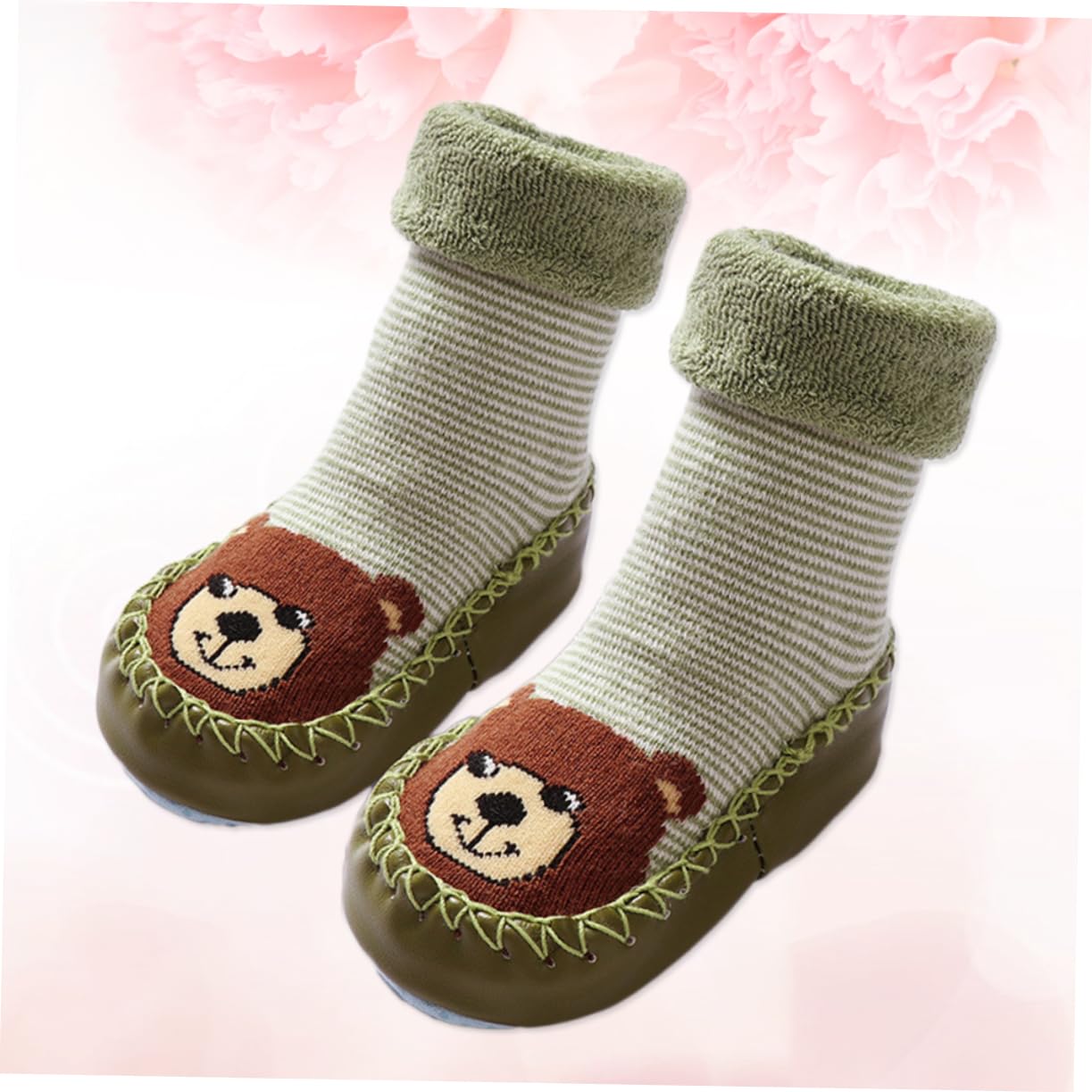 OATIPHO Infant Socks Anti-slip Bottom Soft Cotton Toddler Walking Socks (15-23 Months)