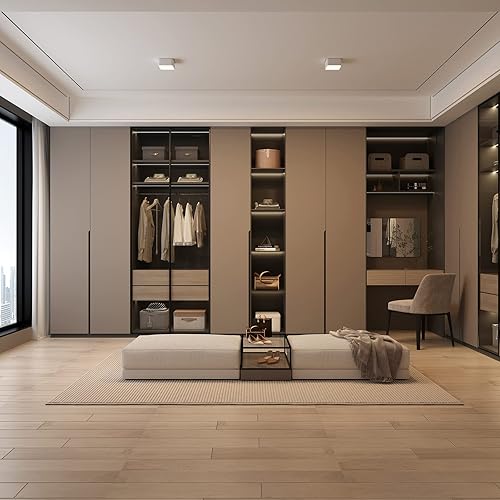 Miniatura 4 de Lámpara de techo, moderna lámpara de techo empotrada LED regulable de 5 pulgadas, lámpara de techo cuadrada para vestíbulo, armario, pasillo,