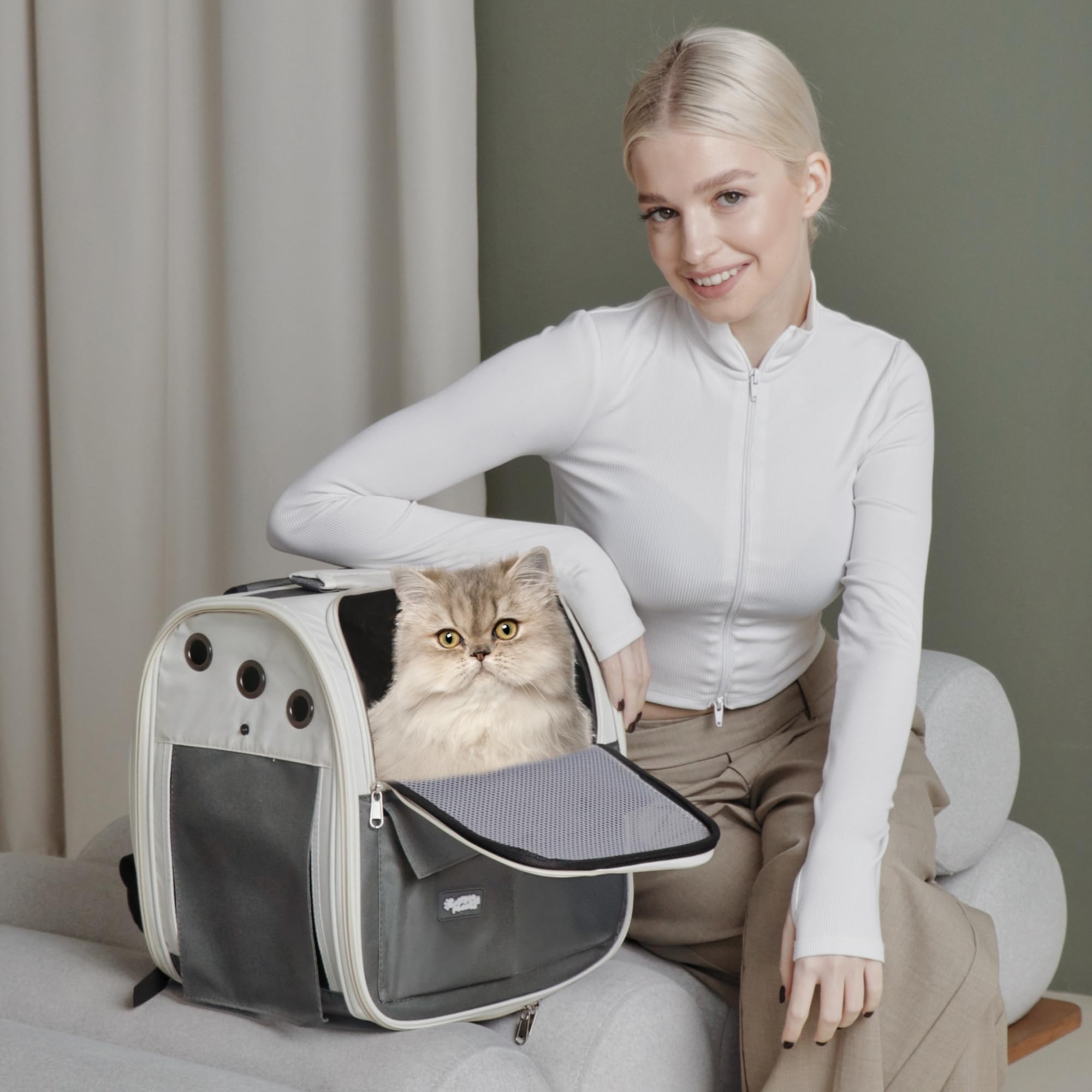 Pet Carrier Backpack for Cats & Dogs up to 22 LBS – Airline Approved Cat Carrier Bag – Ventilated Design for Travel, Hiking & Vet Transport - image 8
