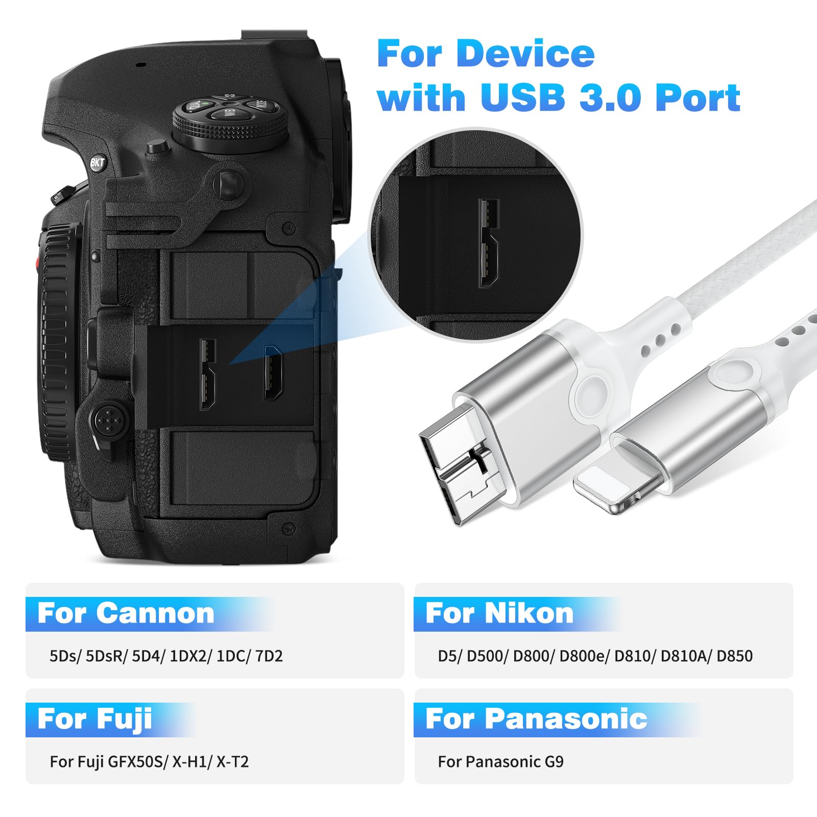Amazon.com: for Lightning to Micro B USB 3.0 Camera Adapter Cable
