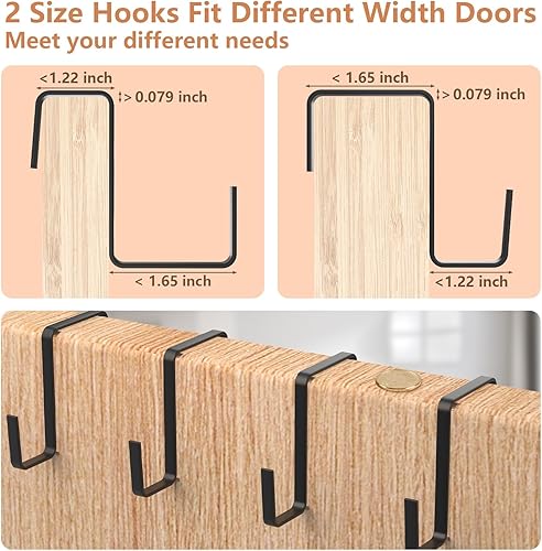 Miniatura 3 de FENTEC Organizador de zapatos para colgar en la puerta, 40 bolsillos grandes para colgar en la puerta, organizador de zapatos para armario,