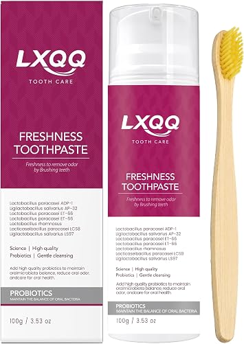 LXQQ Toothpaste 100g, GentleFormula Oral Care Toothpaste, Balances Oral Bacteria, Helps Eliminate Bad Odor & Freshens Breath