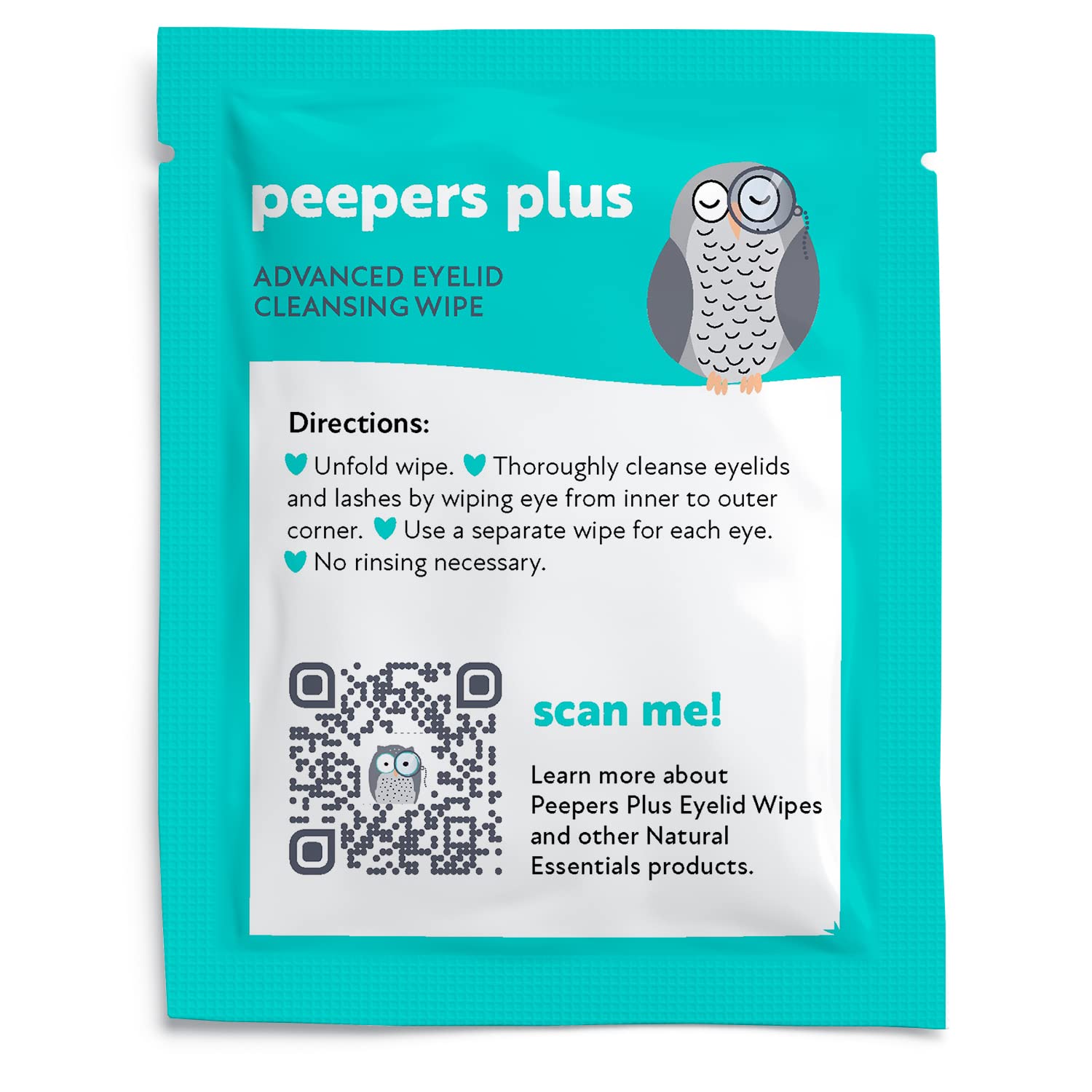 Peepers Plus Eyelid Wipes by Natural Essentials, Preservative-Free & Rinse-Free Eye Wipes for Daily Use, Hydrating & Moisturizing Hyaluronic Acid & Tea Tree Oil Soothes Allergy Dry Eyes, 30 Count - Image 8