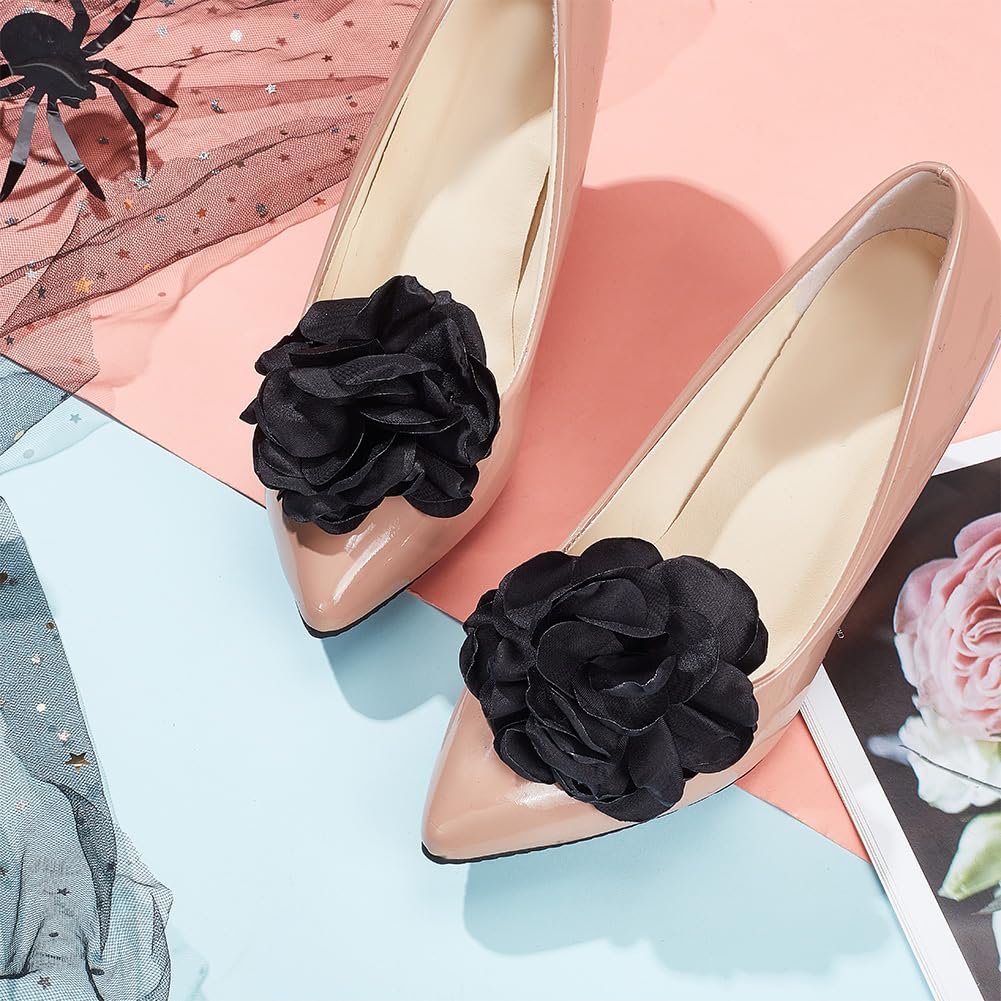 1 Pair Wedding Flower Shoe Clips Shoe Buckles Charm Clothes Hair Accessories for Women Hairpin Brooches Party High Heels — view 3
