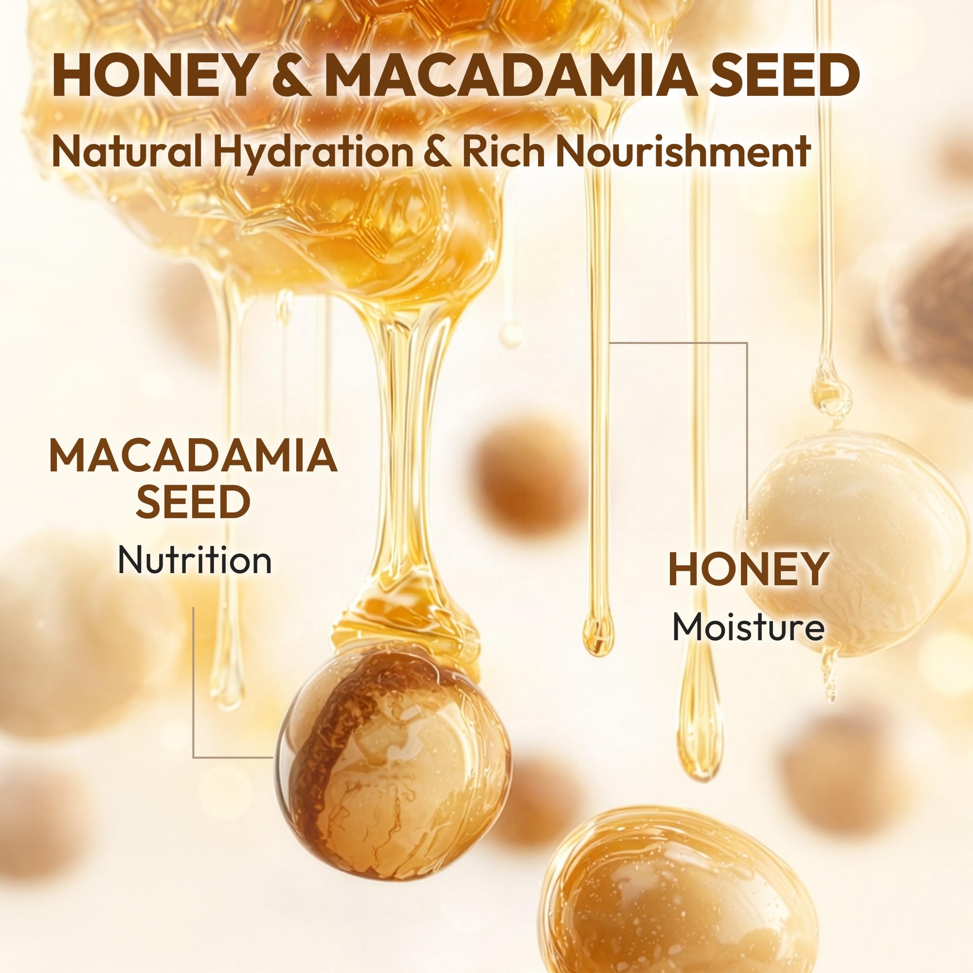 KUNDAL, Nemlendirici ve Besleyici Vücut Losyonu Honey & Macadamia Pure Body Lotion 500ml (White Musk)