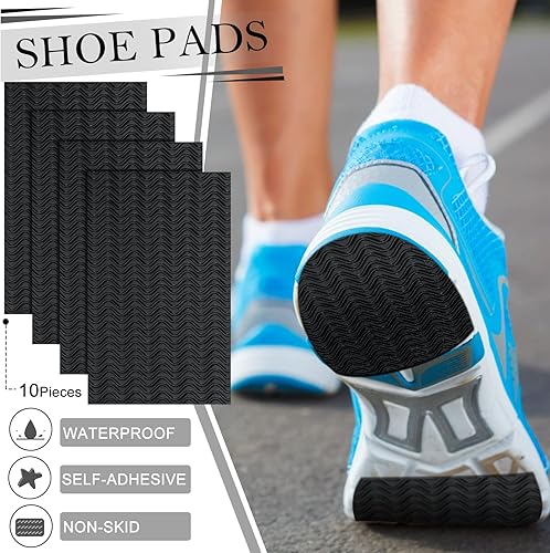 Miniatura 4 de 10 empuñaduras para zapatos en la parte inferior de los zapatos de 3.1 x 5.1 pulgadas, almohadillas antideslizantes antideslizantes para zapatos,