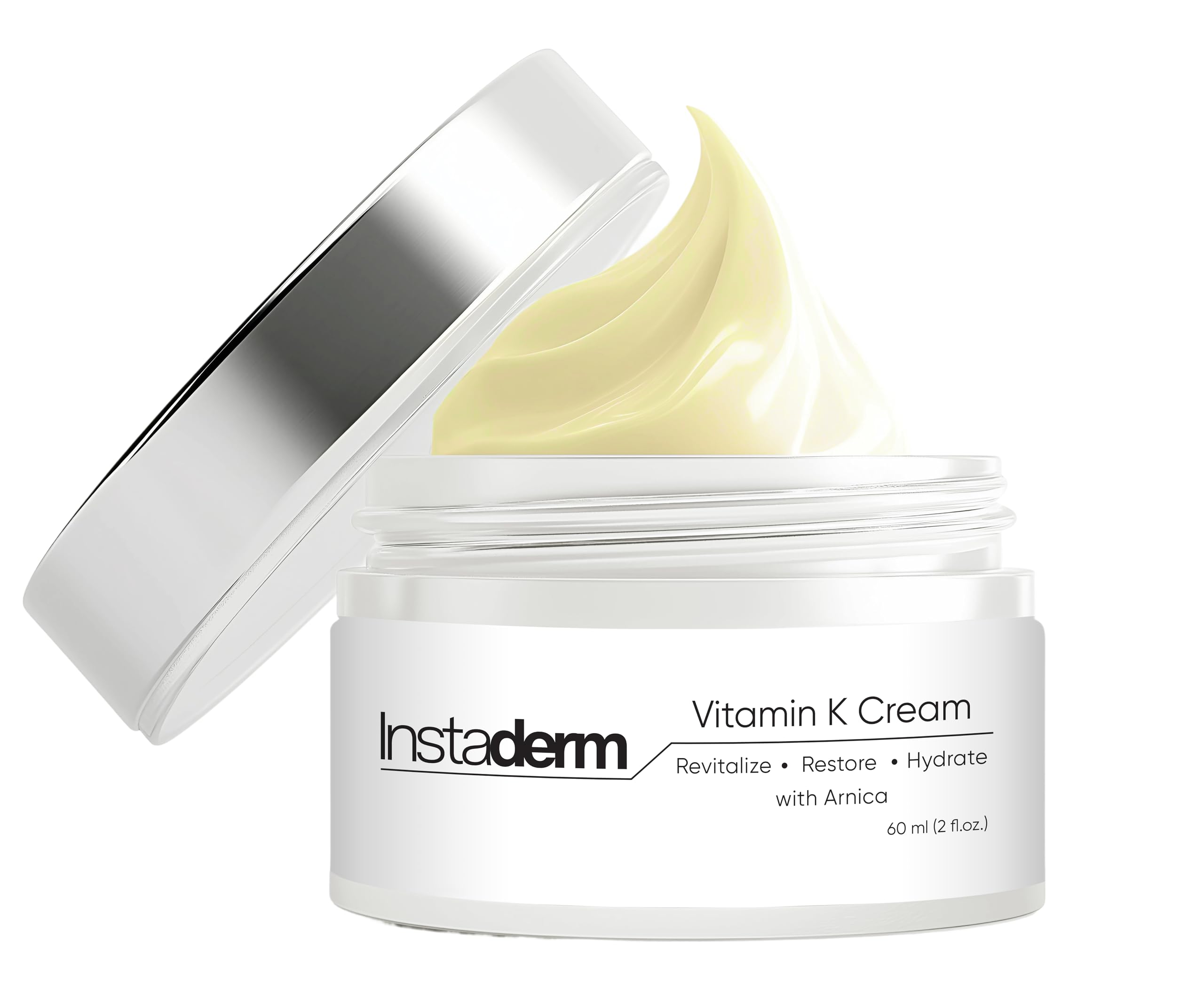 Instaderm Vitamin K Cream- Bruise Healing Formula with Arnica. Dark Spot Moisturiser for Bruising, Spider Veins & Broken Capillaries. Repair Under Eye Dark Circles, Fine Lines, Puffiness, Wrinkles.