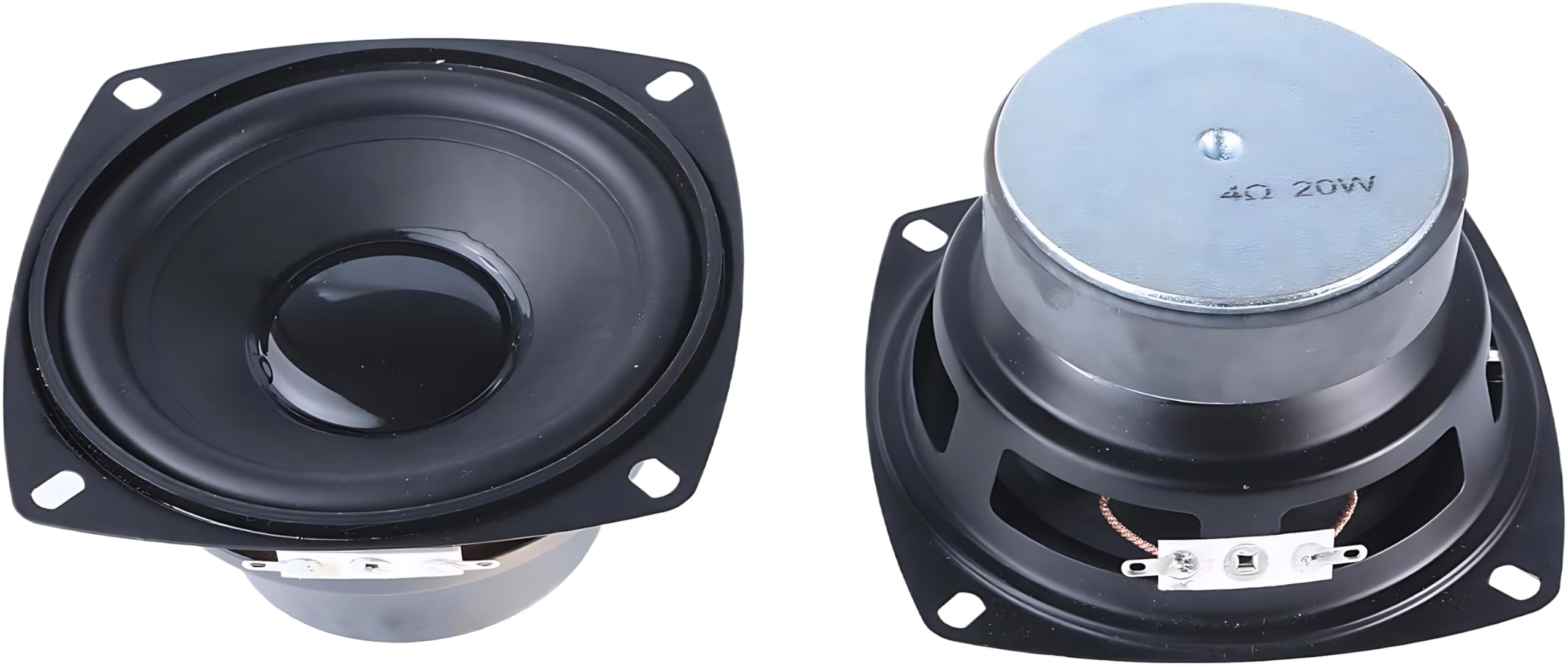 Amazon.co.jp: honselia 4インチフルレンジスピーカー2個、20W 4Ohm