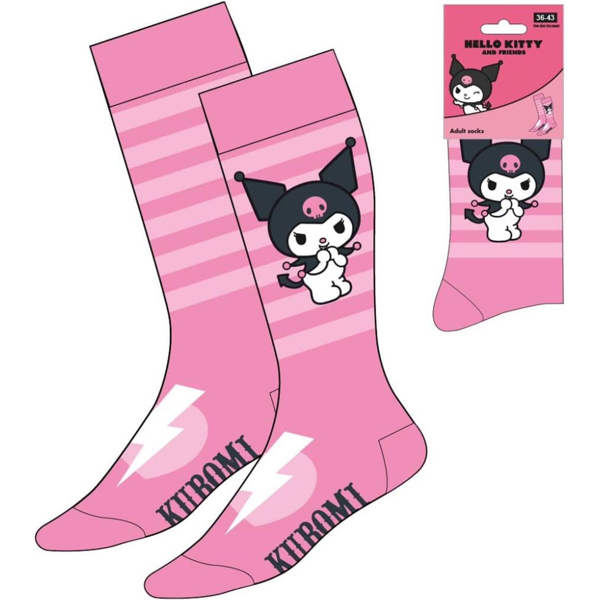 CERDÁ LIFE'S LITTLE MOMENTS Hello Kitty Kuromi Pink Crew Adult Socks