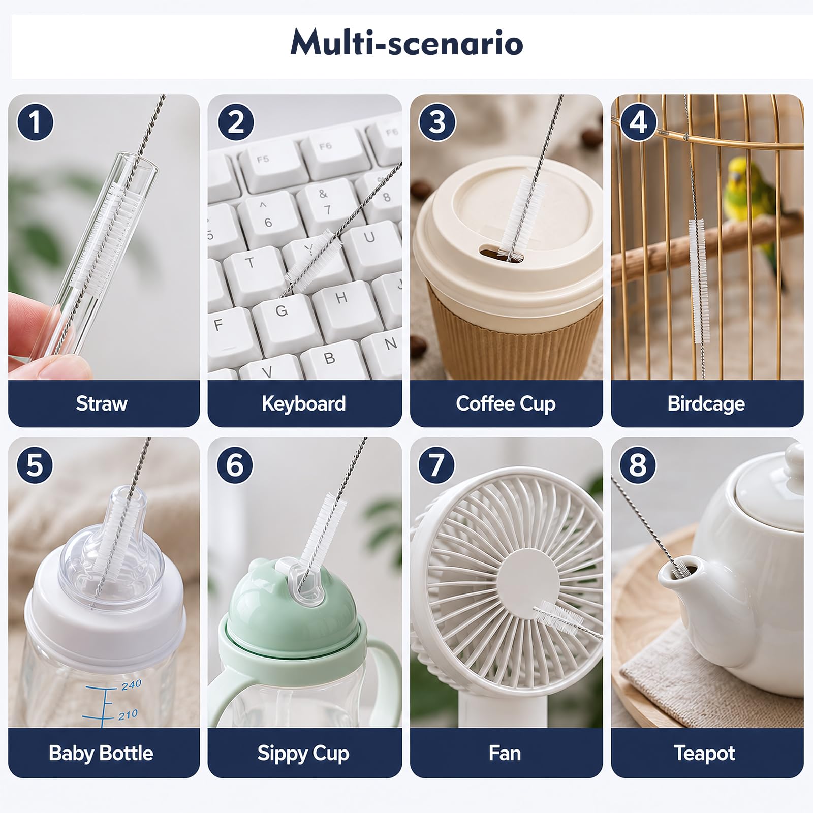 Straw Cleaner Brush Set - 14 Pack -6 Straw Cleaner Brush Set - 14 Pack -6